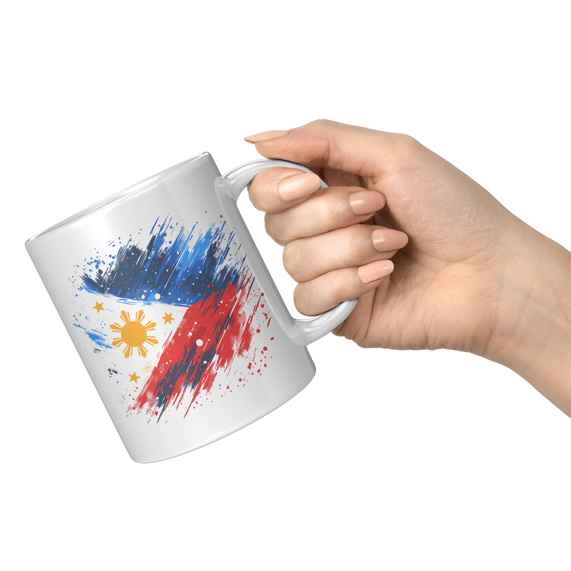Proudly Pinoy Coffee Mug - Vibrant Filipino Flag Design - Patriotic Gift for Filipinos - Celebrate Heritage with Every Sip!" - H