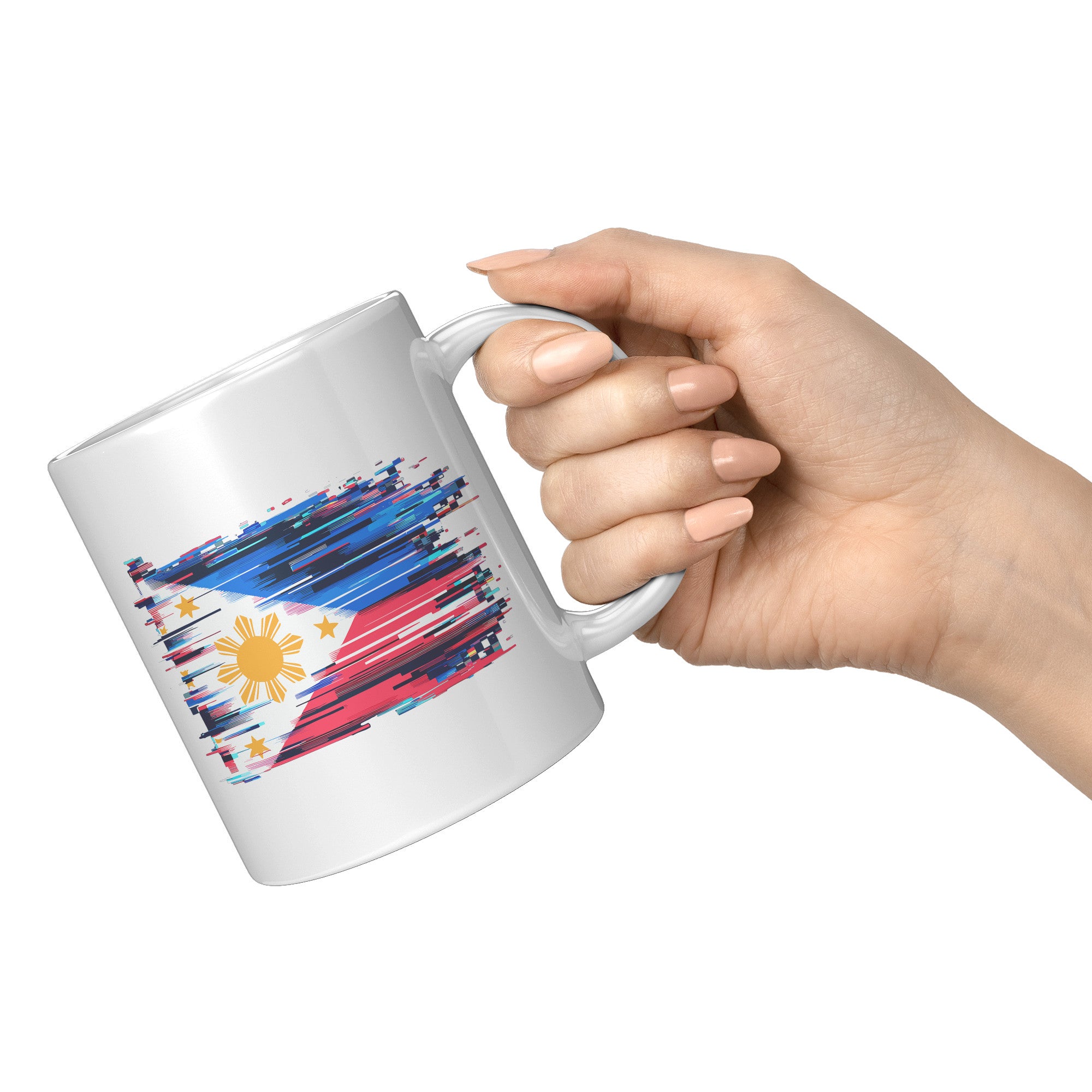 Proudly Pinoy Coffee Mug - Vibrant Filipino Flag Design - Patriotic Gift for Filipinos - Celebrate Heritage with Every Sip!" - M