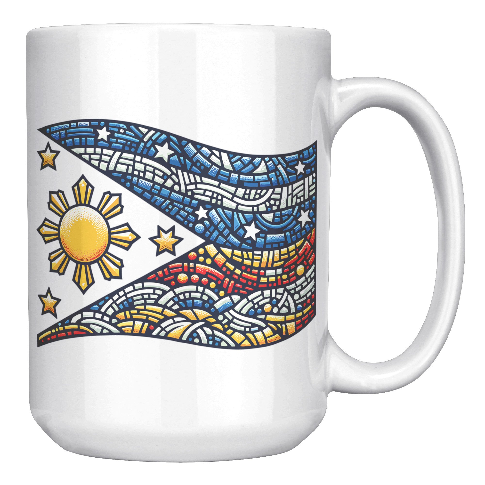Proudly Pinoy Coffee Mug - Vibrant Filipino Flag Design - Patriotic Gift for Filipinos - Celebrate Heritage with Every Sip!" - F1