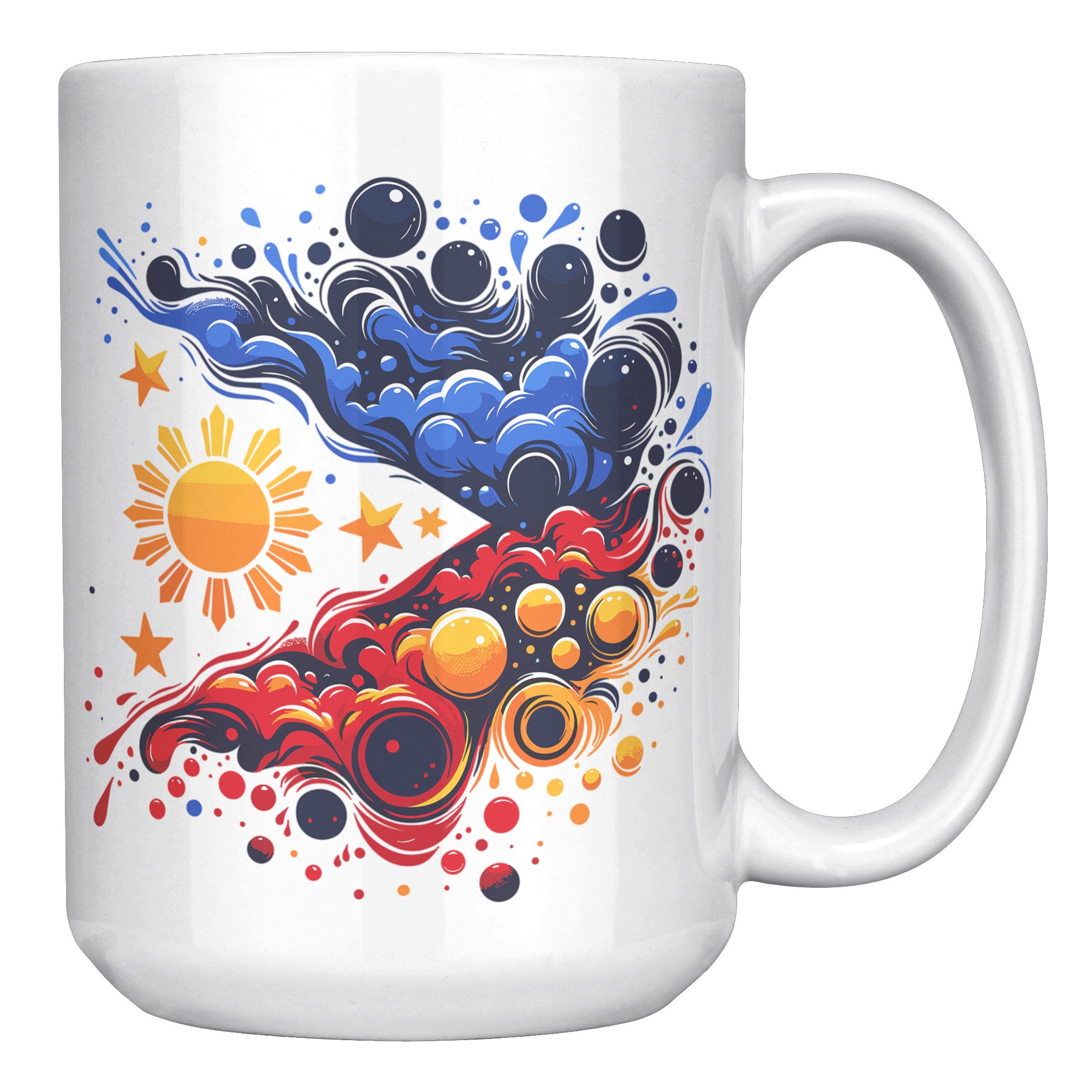 Proudly Pinoy Coffee Mug - Vibrant Filipino Flag Design - Patriotic Gift for Filipinos - Celebrate Heritage with Every Sip!" - I1