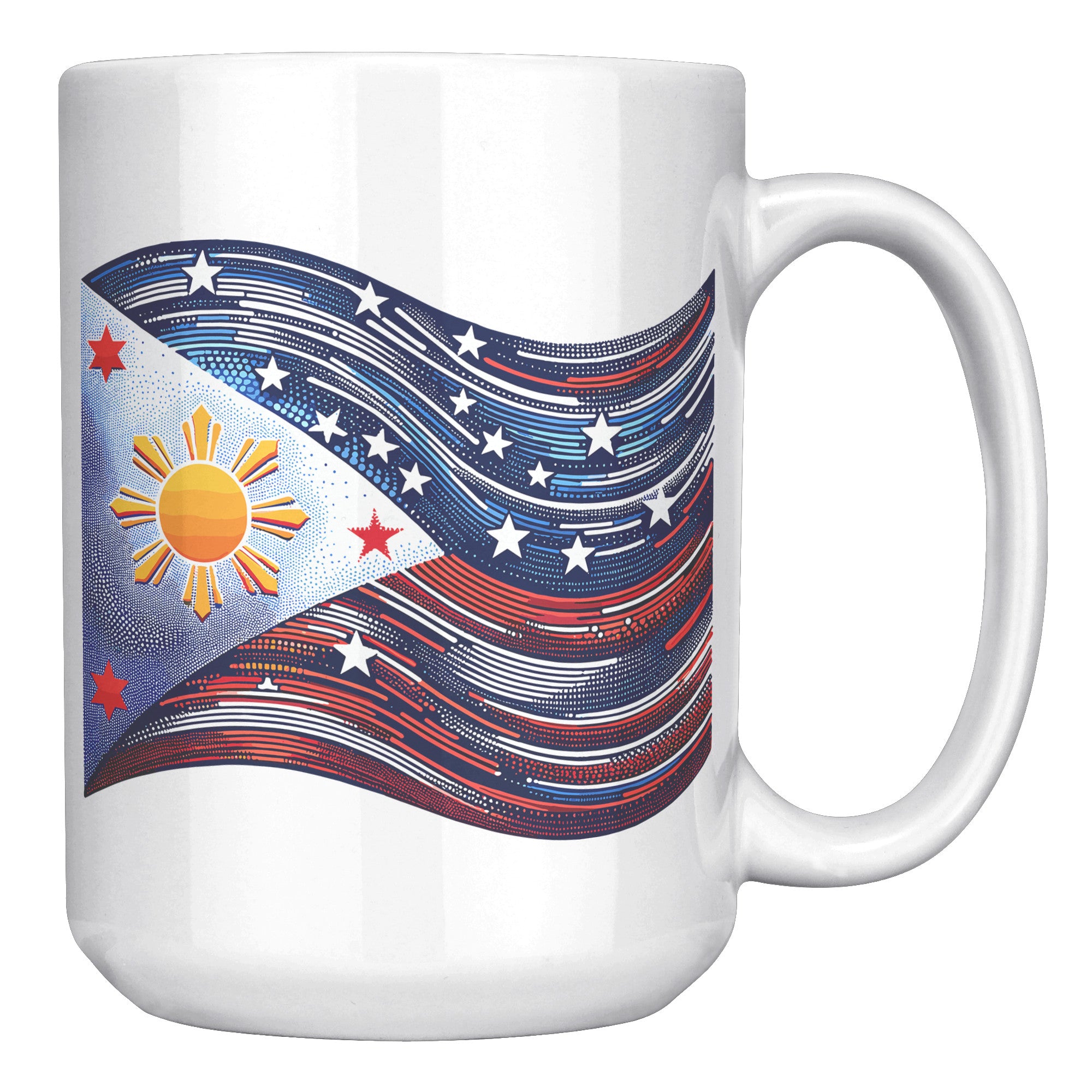 Proudly Pinoy Coffee Mug - Vibrant Filipino Flag Design - Patriotic Gift for Filipinos - Celebrate Heritage with Every Sip!" - O1