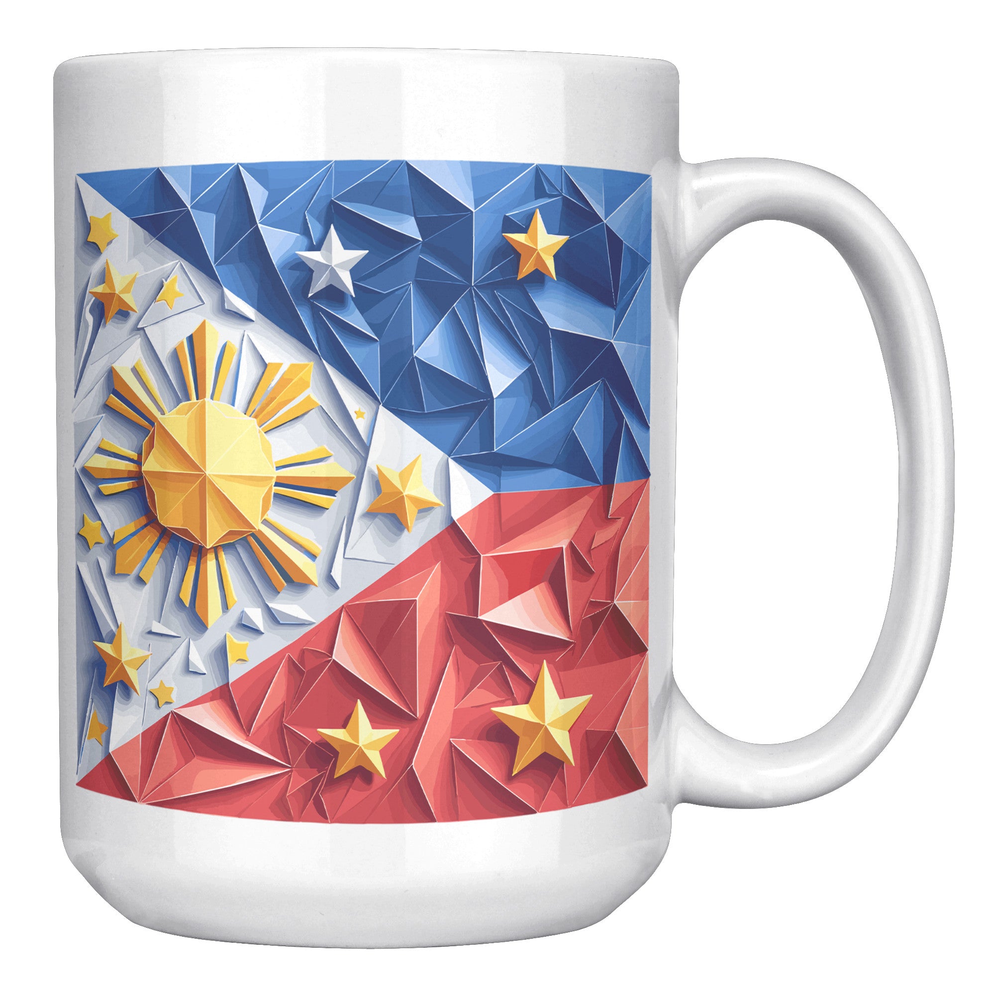 Proudly Pinoy Coffee Mug - Vibrant Filipino Flag Design - Patriotic Gift for Filipinos - Celebrate Heritage with Every Sip!" - N1
