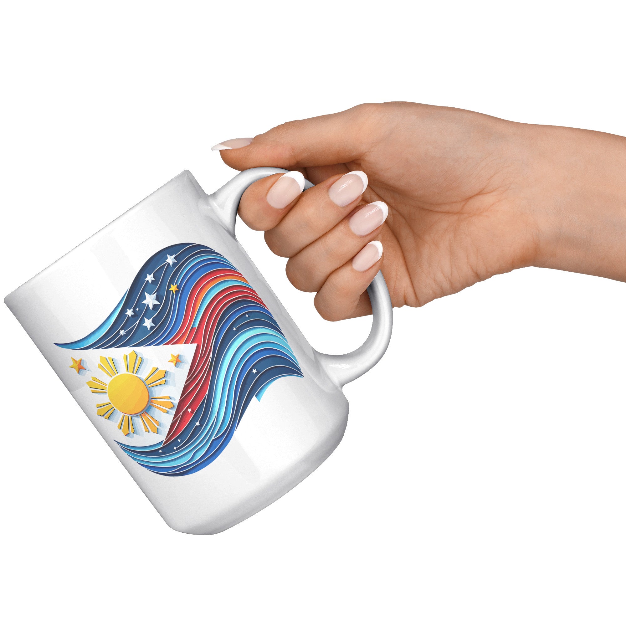 Proudly Pinoy Coffee Mug - Vibrant Filipino Flag Design - Patriotic Gift for Filipinos - Celebrate Heritage with Every Sip!" - K1