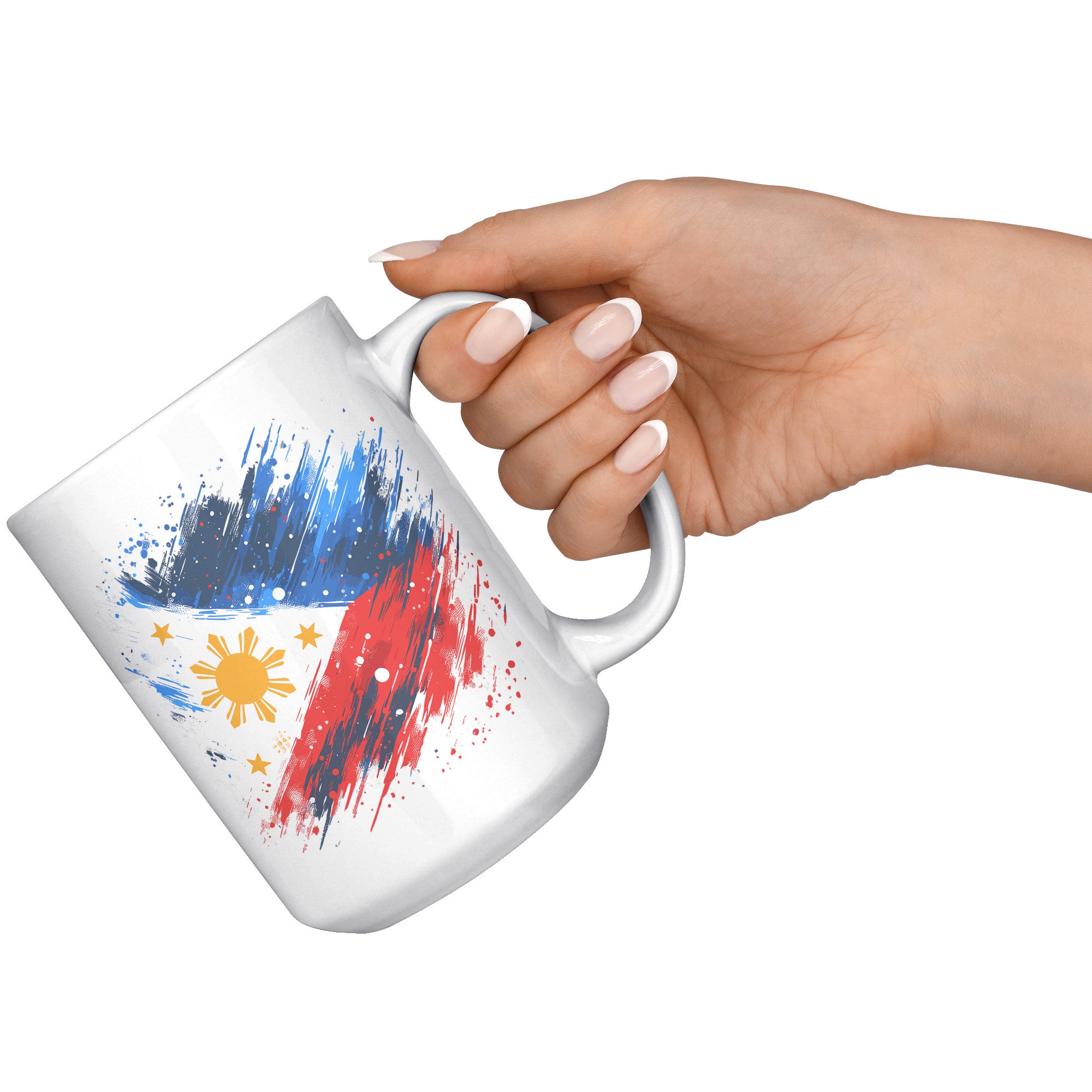 Proudly Pinoy Coffee Mug - Vibrant Filipino Flag Design - Patriotic Gift for Filipinos - Celebrate Heritage with Every Sip!" - H1