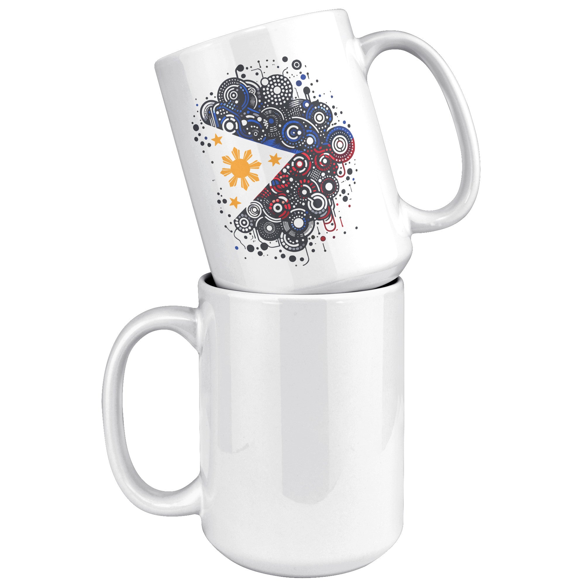 Proudly Pinoy Coffee Mug - Vibrant Filipino Flag Design - Patriotic Gift for Filipinos - Celebrate Heritage with Every Sip!" - D1