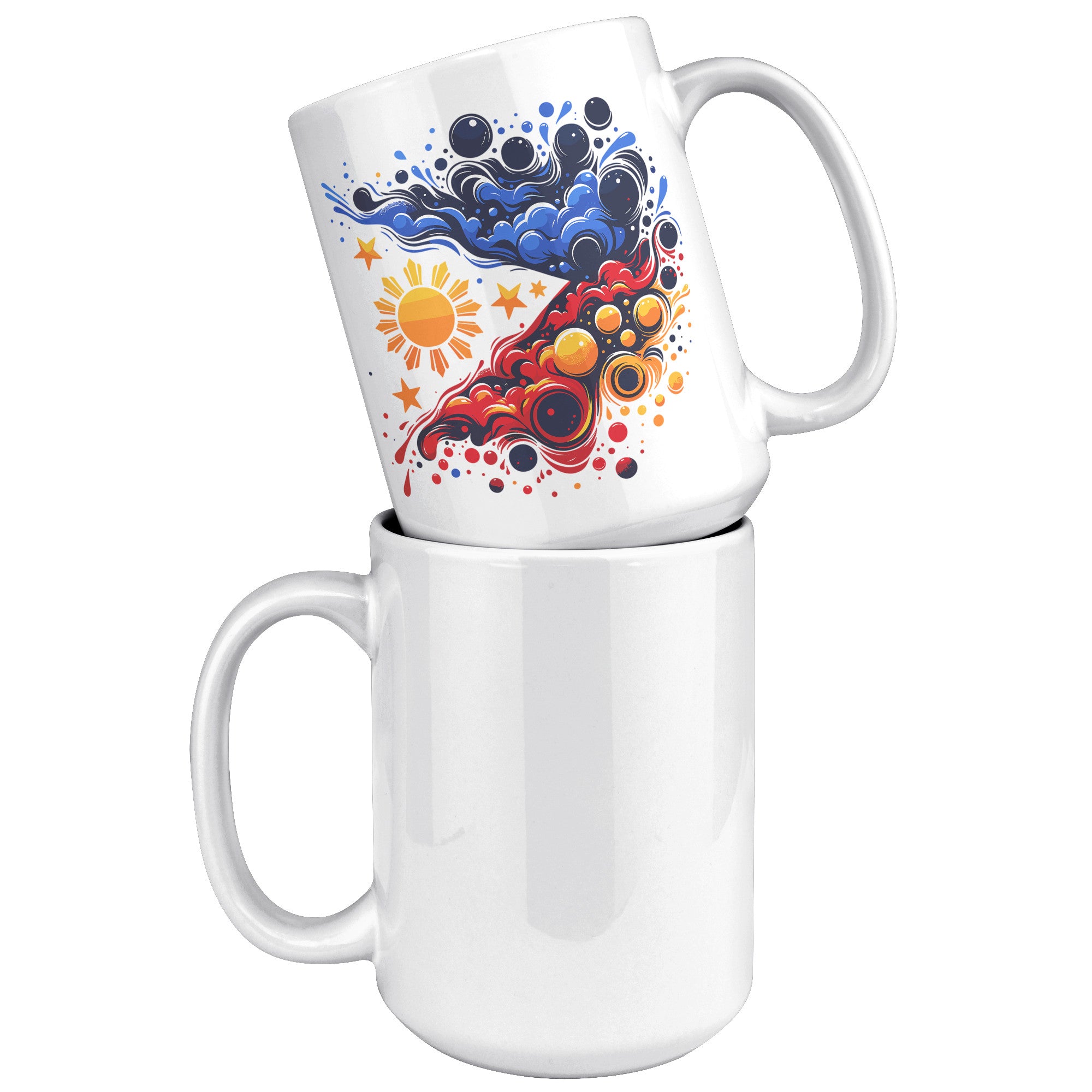 Proudly Pinoy Coffee Mug - Vibrant Filipino Flag Design - Patriotic Gift for Filipinos - Celebrate Heritage with Every Sip!" - I1