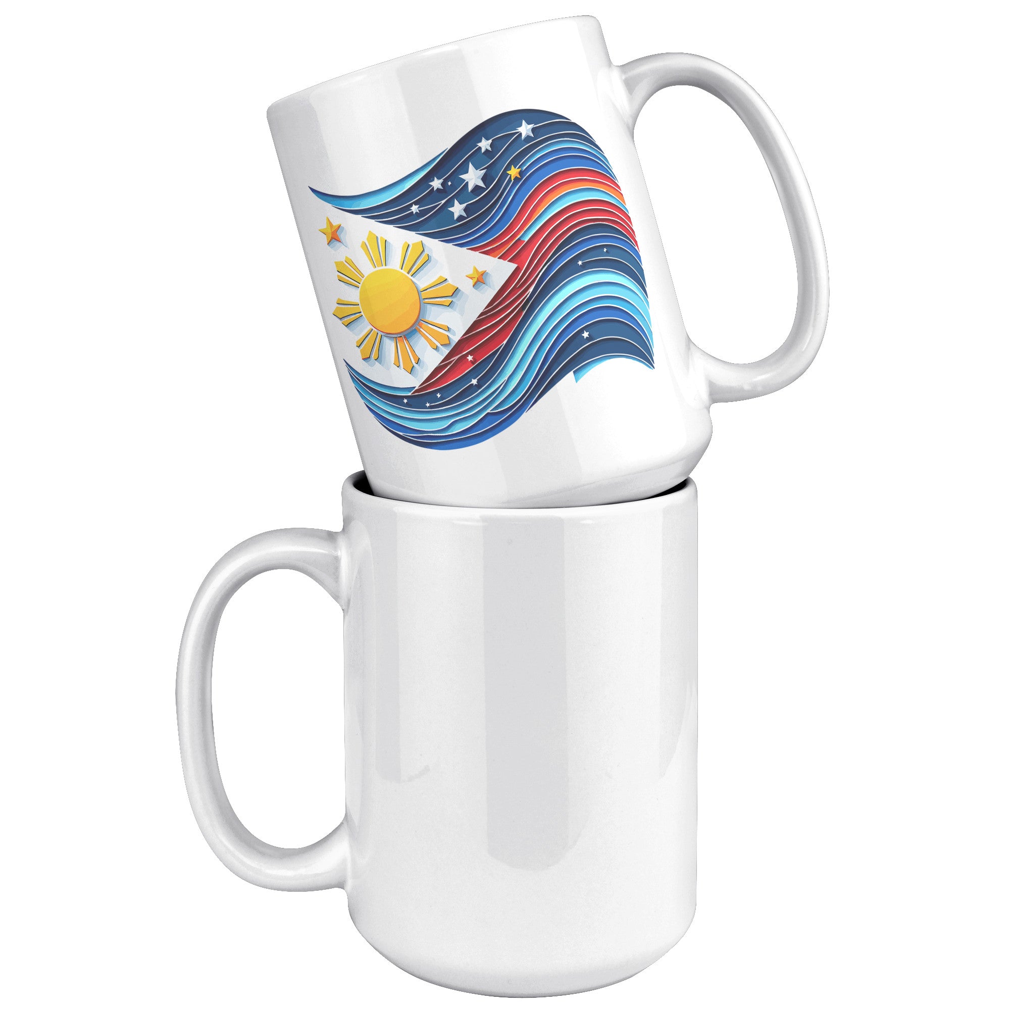 Proudly Pinoy Coffee Mug - Vibrant Filipino Flag Design - Patriotic Gift for Filipinos - Celebrate Heritage with Every Sip!" - K1