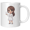 11 oz Custom Cartoon Dentist DDS Coffee Mug - Adorable Dental Cartoon Cup - Fun Gift for Dentists & Dental Students - Smile-Inspiring Morning Brew Holder -EE