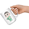 15 oz Custom RN Nurse Gift Coffee Mug - Cute Cartoon Nurse Design - Perfect for Nurse's Day, Birthdays, Graduations - Durable & Fun Mug for Everyday Heroes