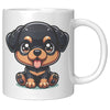 11oz Rottweiler Cartoon Coffee Mug - Bold Rottie Lover Coffee Mug - Perfect Gift for Rottweiler Owners - Strong and Loyal Dog Coffee Mug