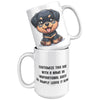 15oz Rottweiler Cartoon Coffee Mug - Bold Rottie Lover Coffee Mug - Perfect Gift for Rottweiler Owners - Strong and Loyal Dog Coffee Mug