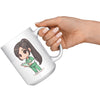 15 oz Custom RN Nurse Gift Coffee Mug - Cute Cartoon Nurse Design - Perfect for Nurse's Day, Birthdays, Graduations - Durable & Fun Mug for Everyday Heroes