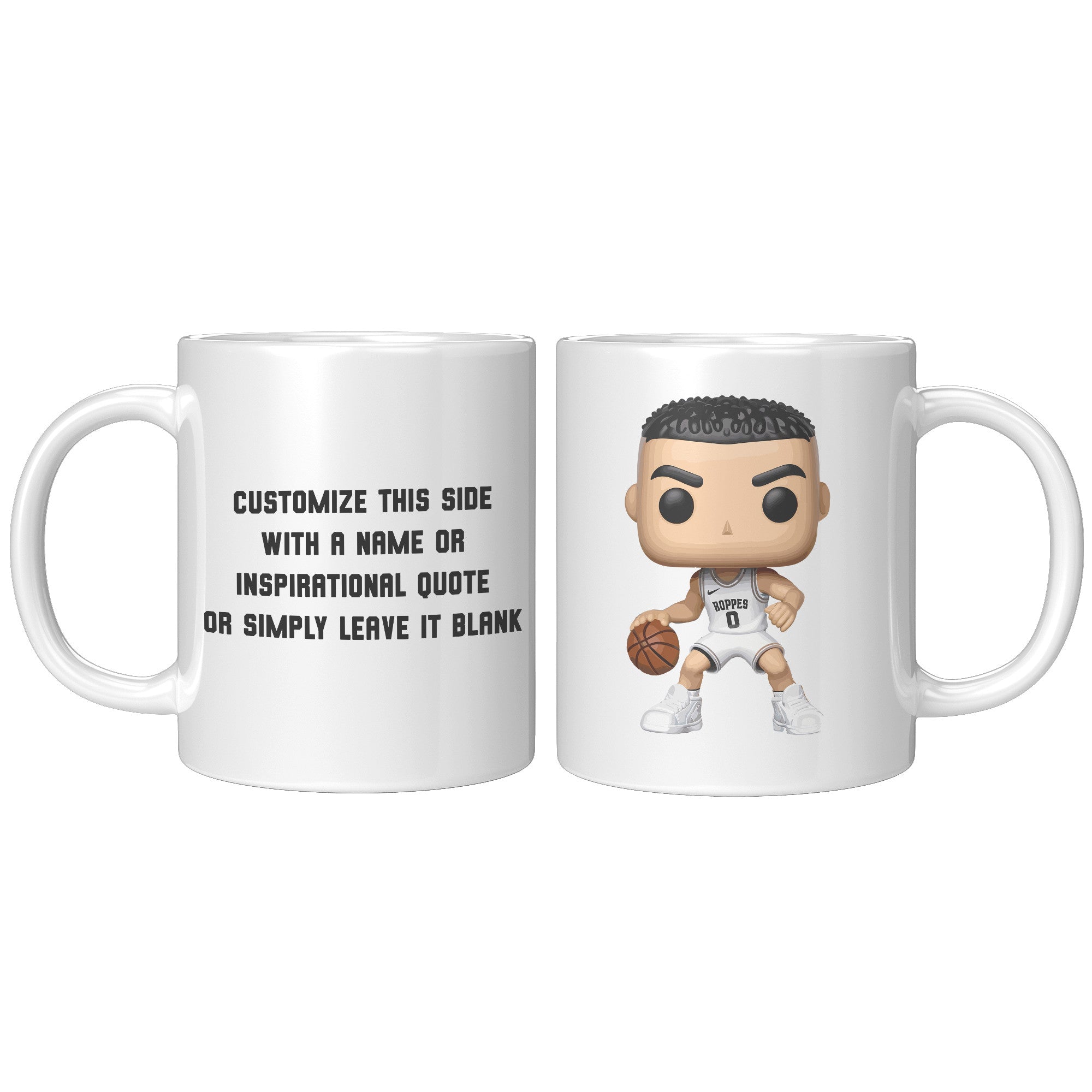 "Slam Dunk Basketball Coffee Mug - Hoops Enthusiast Cup- Perfect Gift for Basketball Players & Fans - Court-Ready Style Coffee Mug" - L