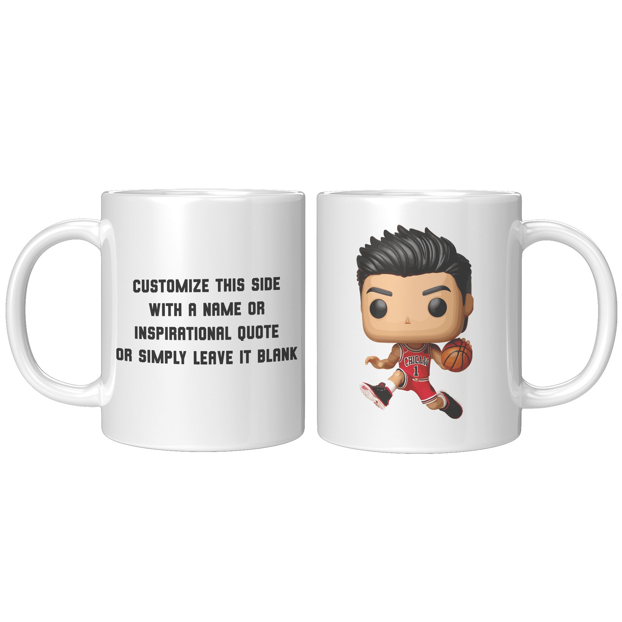 "Slam Dunk Basketball Coffee Mug - Hoops Enthusiast Cup- Perfect Gift for Basketball Players & Fans - Court-Ready Style Coffee Mug" - H