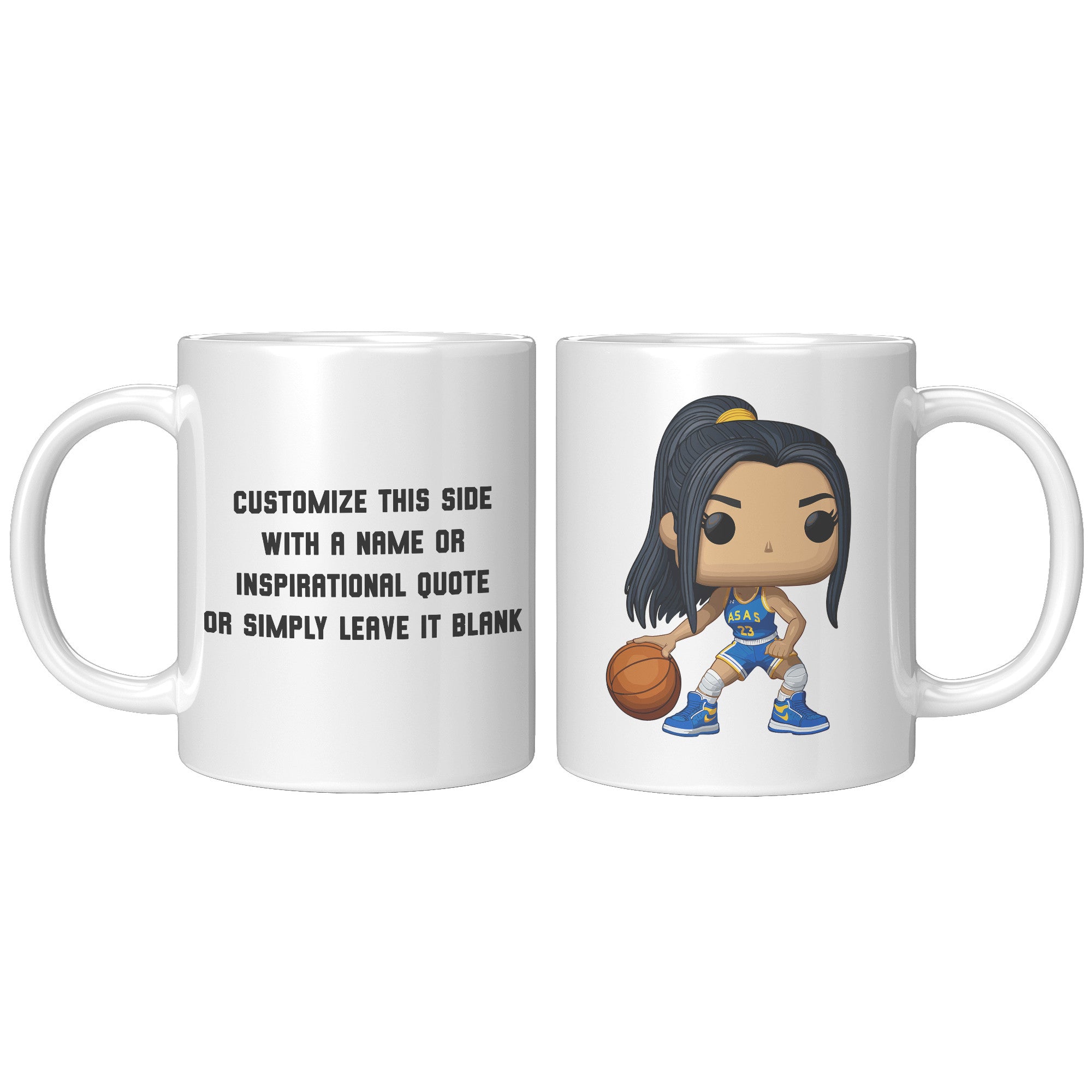 "Slam Dunk Basketball Coffee Mug - Hoops Enthusiast Cup- Perfect Gift for Basketball Players & Fans - Court-Ready Style Coffee Mug" - U
