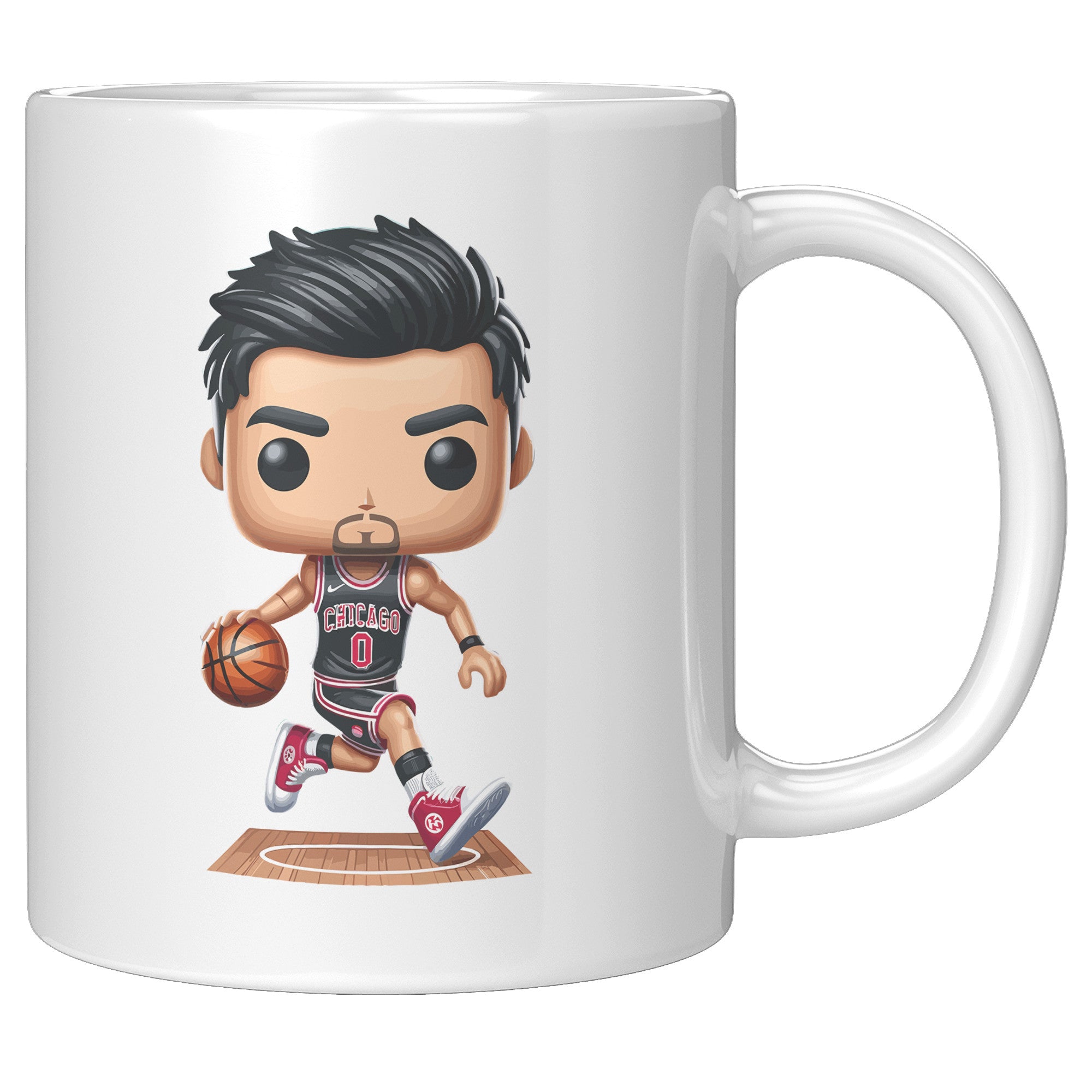"Slam Dunk Basketball Coffee Mug - Hoops Enthusiast Cup- Perfect Gift for Basketball Players & Fans - Court-Ready Style Coffee Mug" - B
