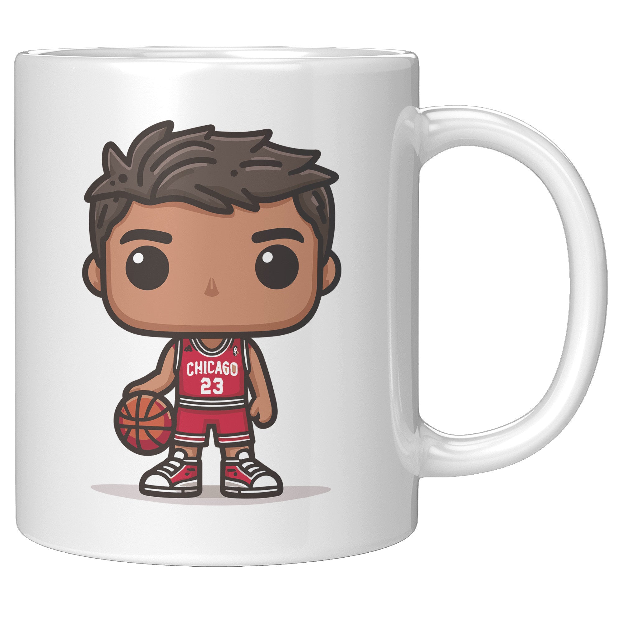 "Slam Dunk Basketball Coffee Mug - Hoops Enthusiast Cup- Perfect Gift for Basketball Players & Fans - Court-Ready Style Coffee Mug" - D