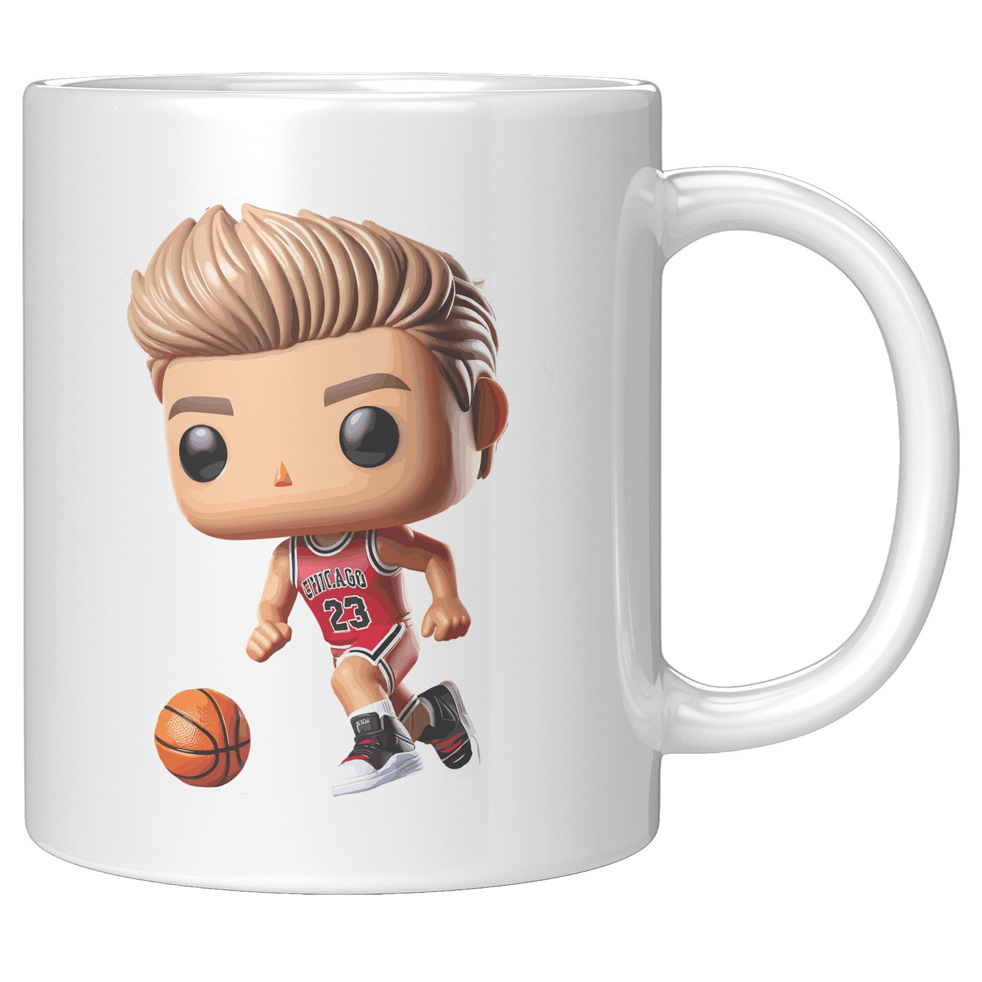 "Slam Dunk Basketball Coffee Mug - Hoops Enthusiast Cup- Perfect Gift for Basketball Players & Fans - Court-Ready Style Coffee Mug" - O