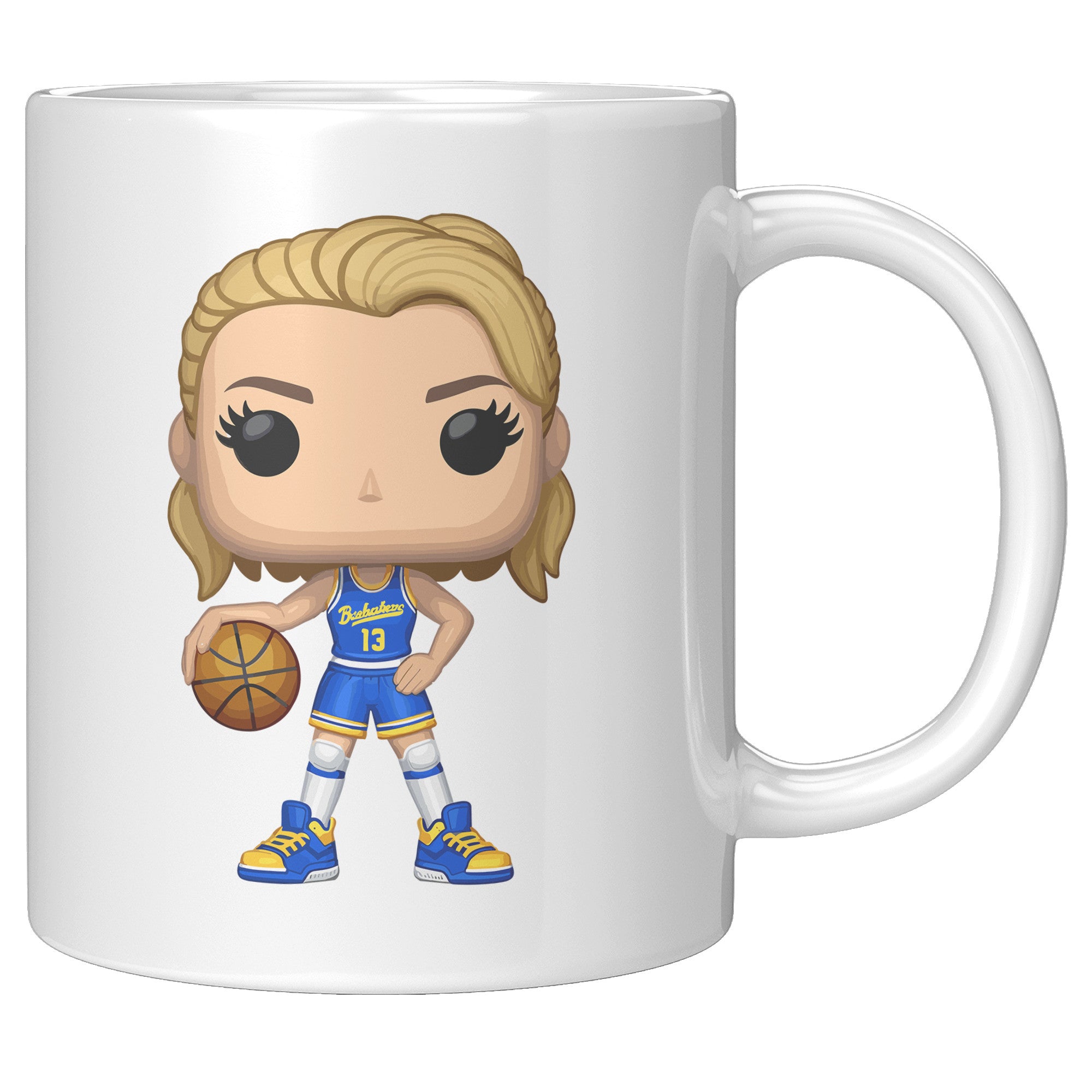 "Slam Dunk Basketball Coffee Mug - Hoops Enthusiast Cup- Perfect Gift for Basketball Players & Fans - Court-Ready Style Coffee Mug" - S