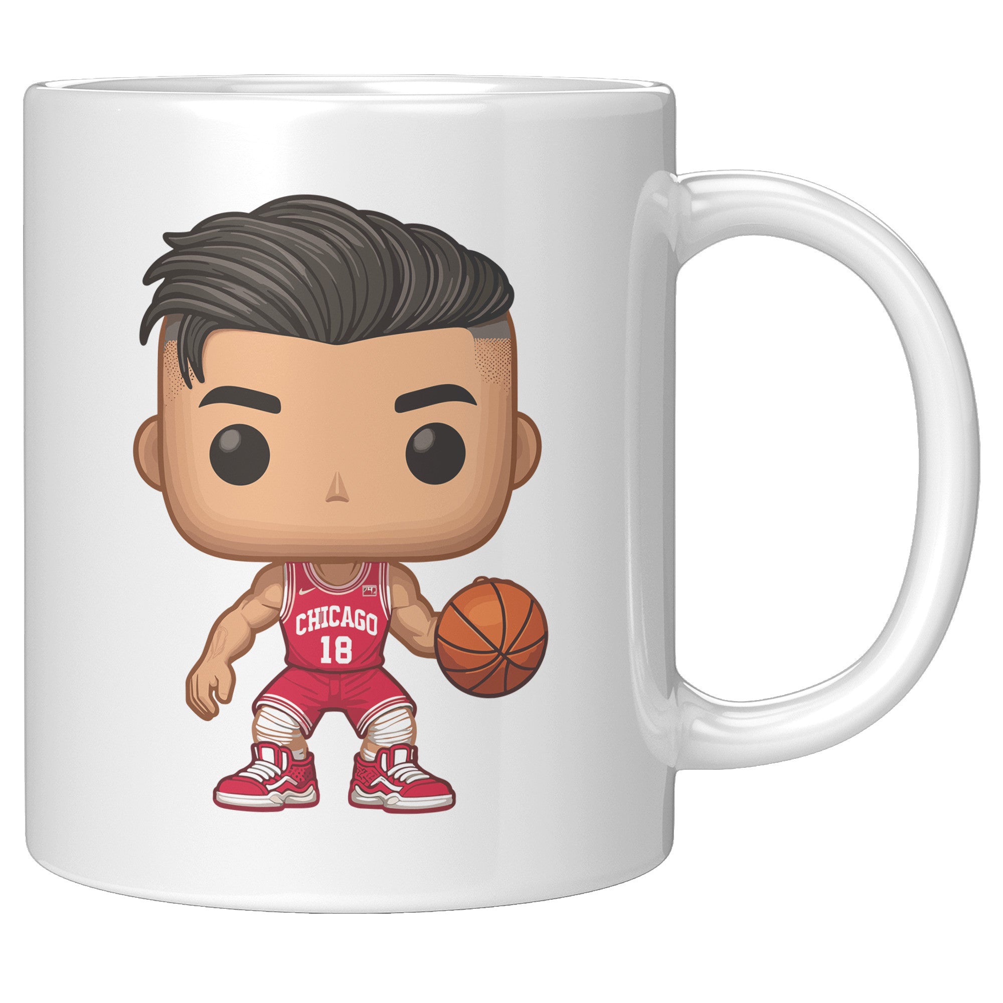 "Slam Dunk Basketball Coffee Mug - Hoops Enthusiast Cup- Perfect Gift for Basketball Players & Fans - Court-Ready Style Coffee Mug" - M
