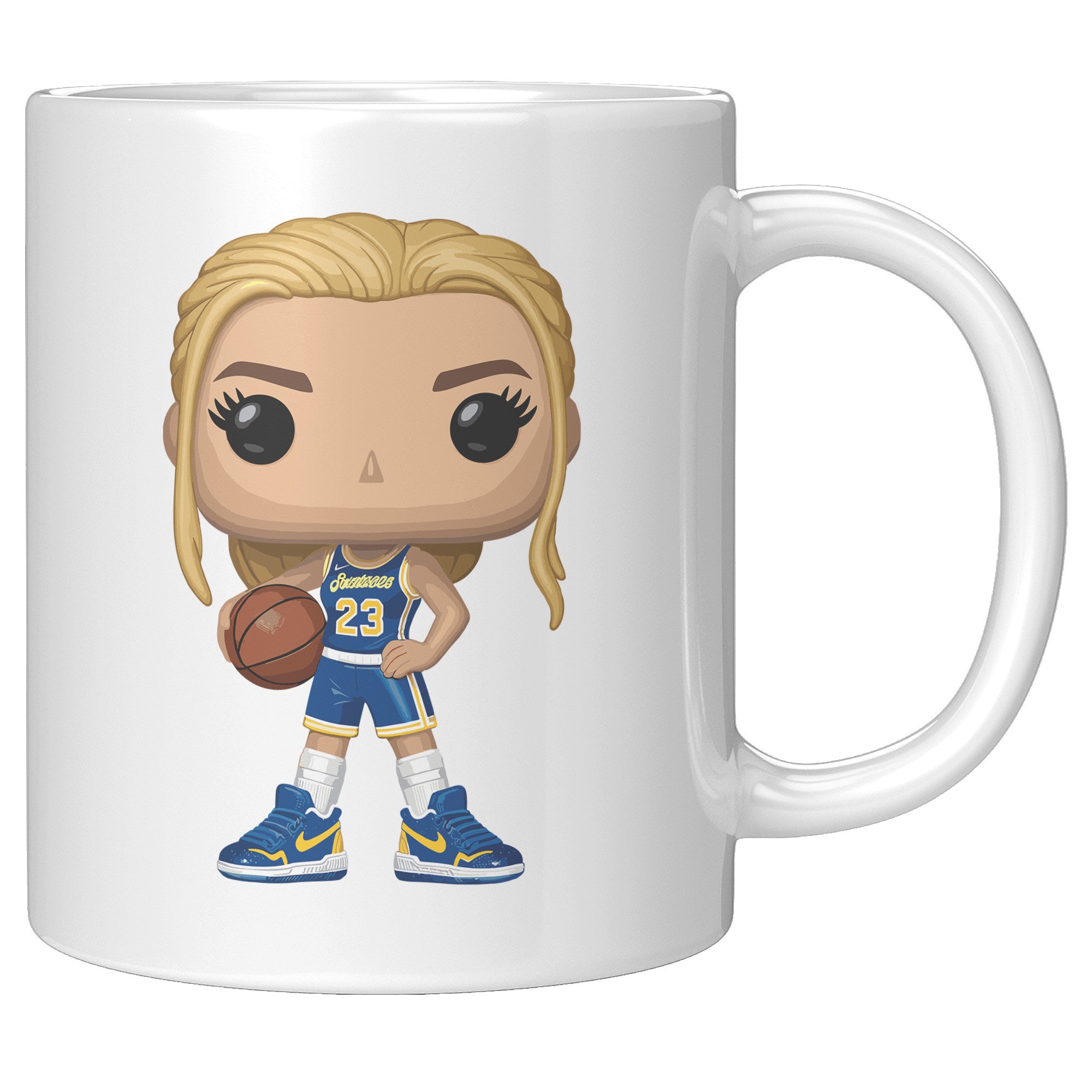 "Slam Dunk Basketball Coffee Mug - Hoops Enthusiast Cup- Perfect Gift for Basketball Players & Fans - Court-Ready Style Coffee Mug" - T