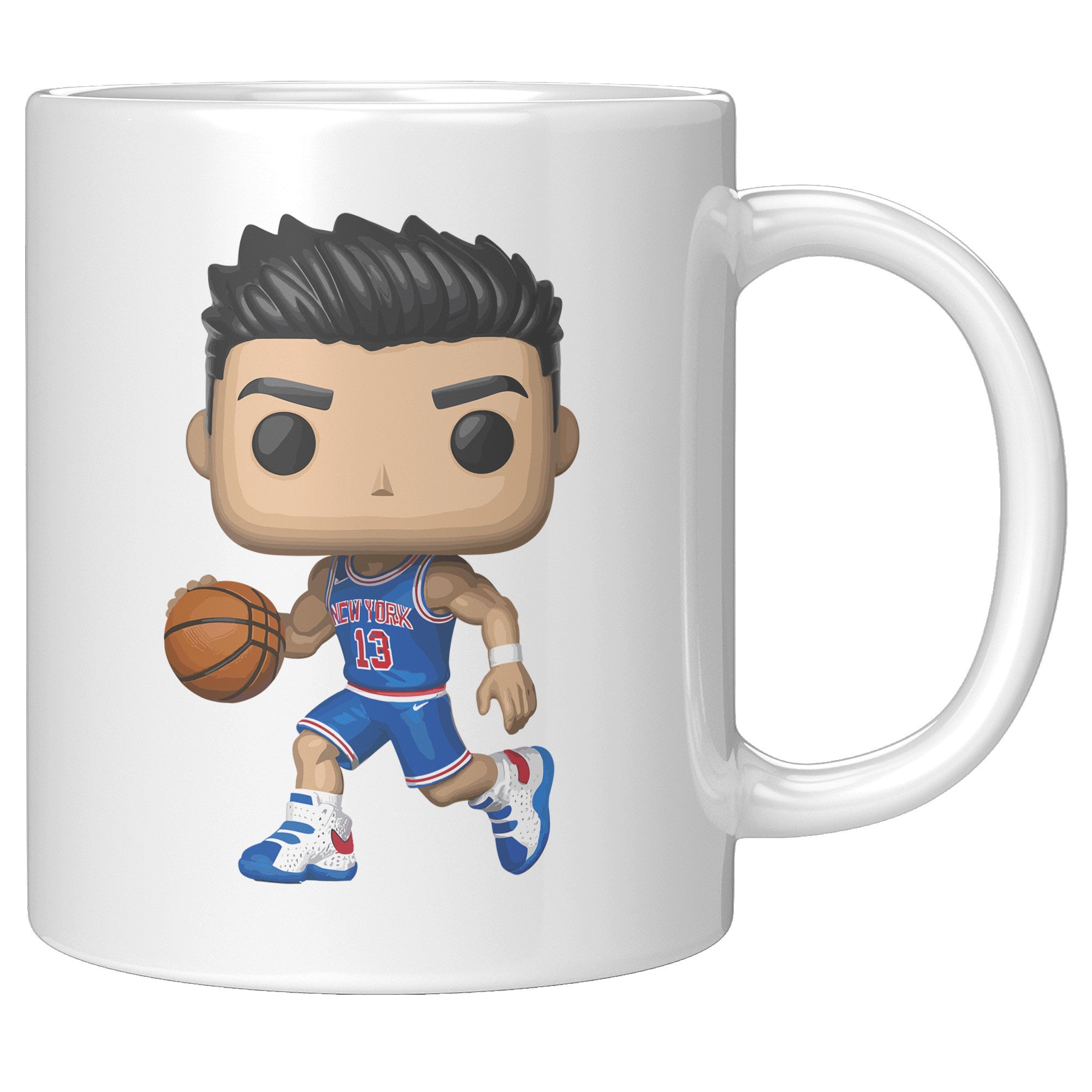 "Slam Dunk Basketball Coffee Mug - Hoops Enthusiast Cup- Perfect Gift for Basketball Players & Fans - Court-Ready Style Coffee Mug" - A