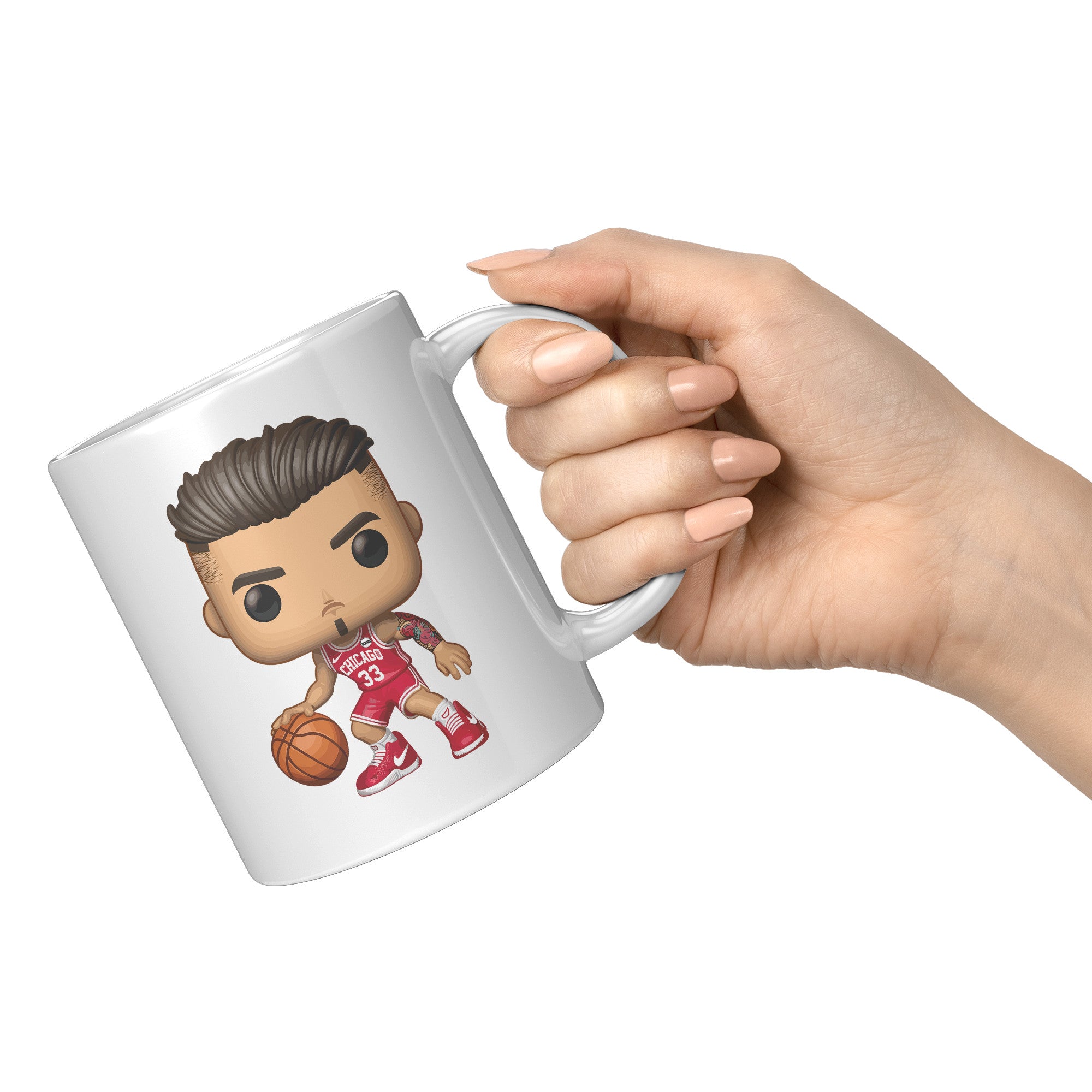 "Slam Dunk Basketball Coffee Mug - Hoops Enthusiast Cup- Perfect Gift for Basketball Players & Fans - Court-Ready Style Coffee Mug" - N
