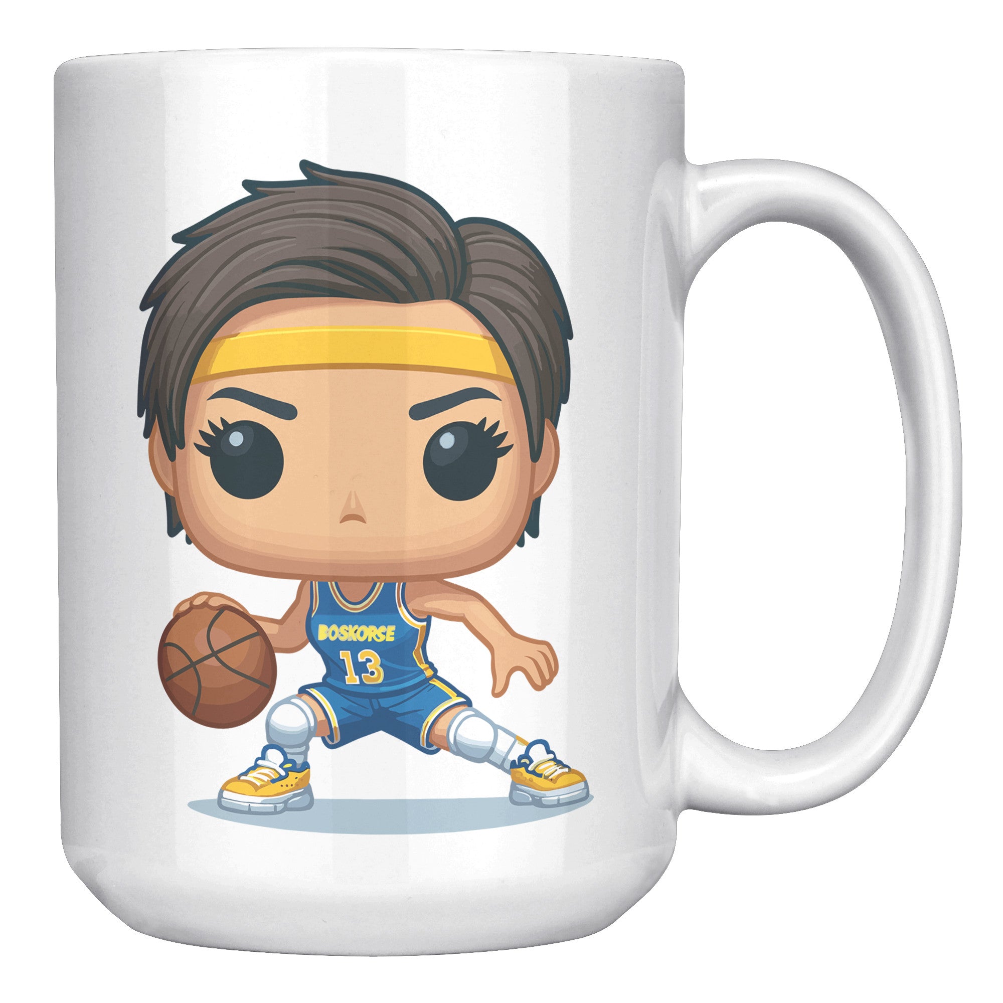 "Slam Dunk Basketball Coffee Mug - Hoops Enthusiast Cup- Perfect Gift for Basketball Players & Fans - Court-Ready Style Coffee Mug" - X1