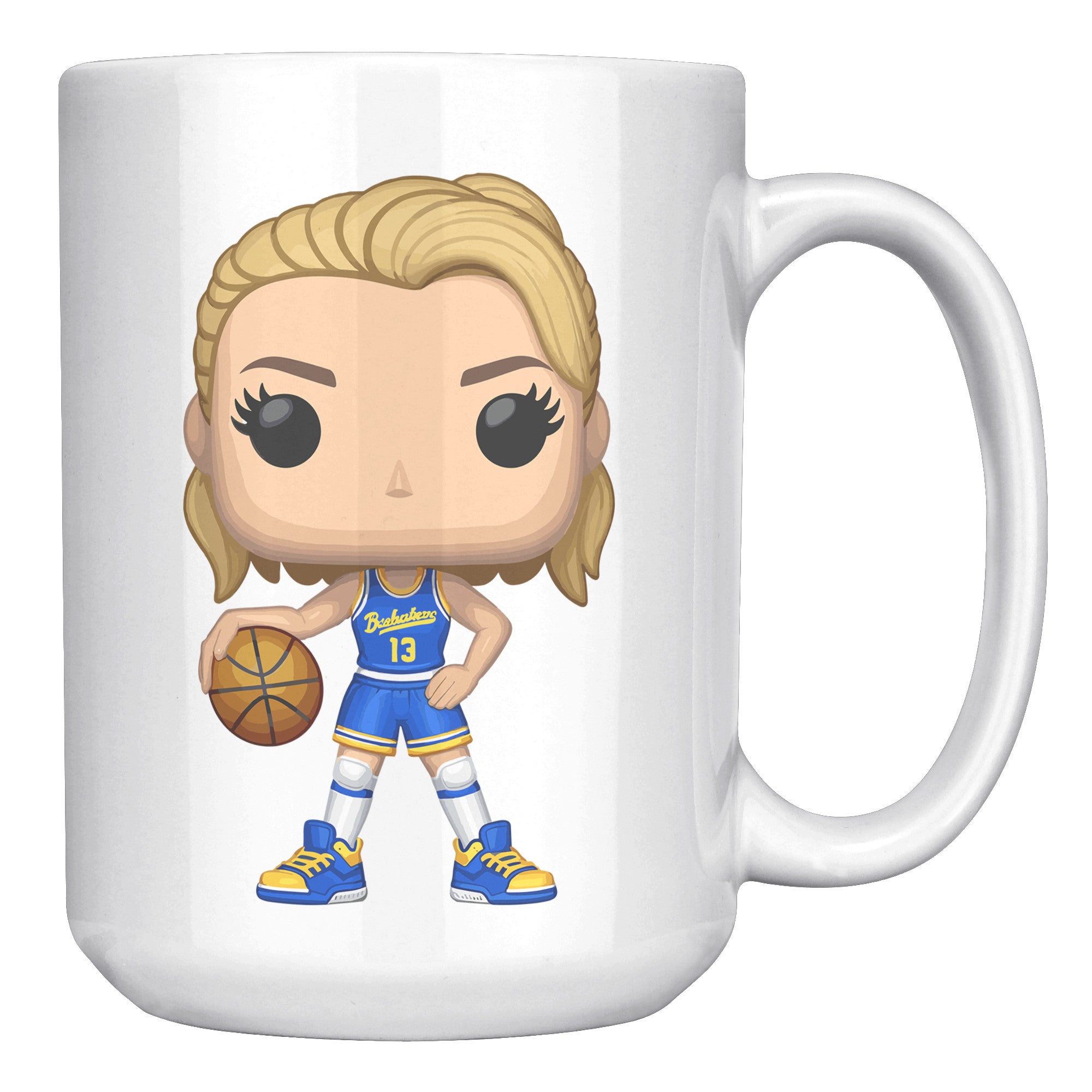 "Slam Dunk Basketball Coffee Mug - Hoops Enthusiast Cup- Perfect Gift for Basketball Players & Fans - Court-Ready Style Coffee Mug" - S1