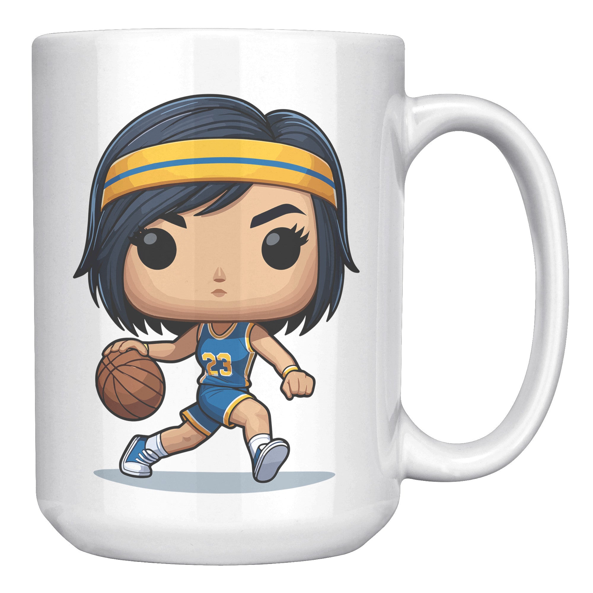 "Slam Dunk Basketball Coffee Mug - Hoops Enthusiast Cup- Perfect Gift for Basketball Players & Fans - Court-Ready Style Coffee Mug" - W1