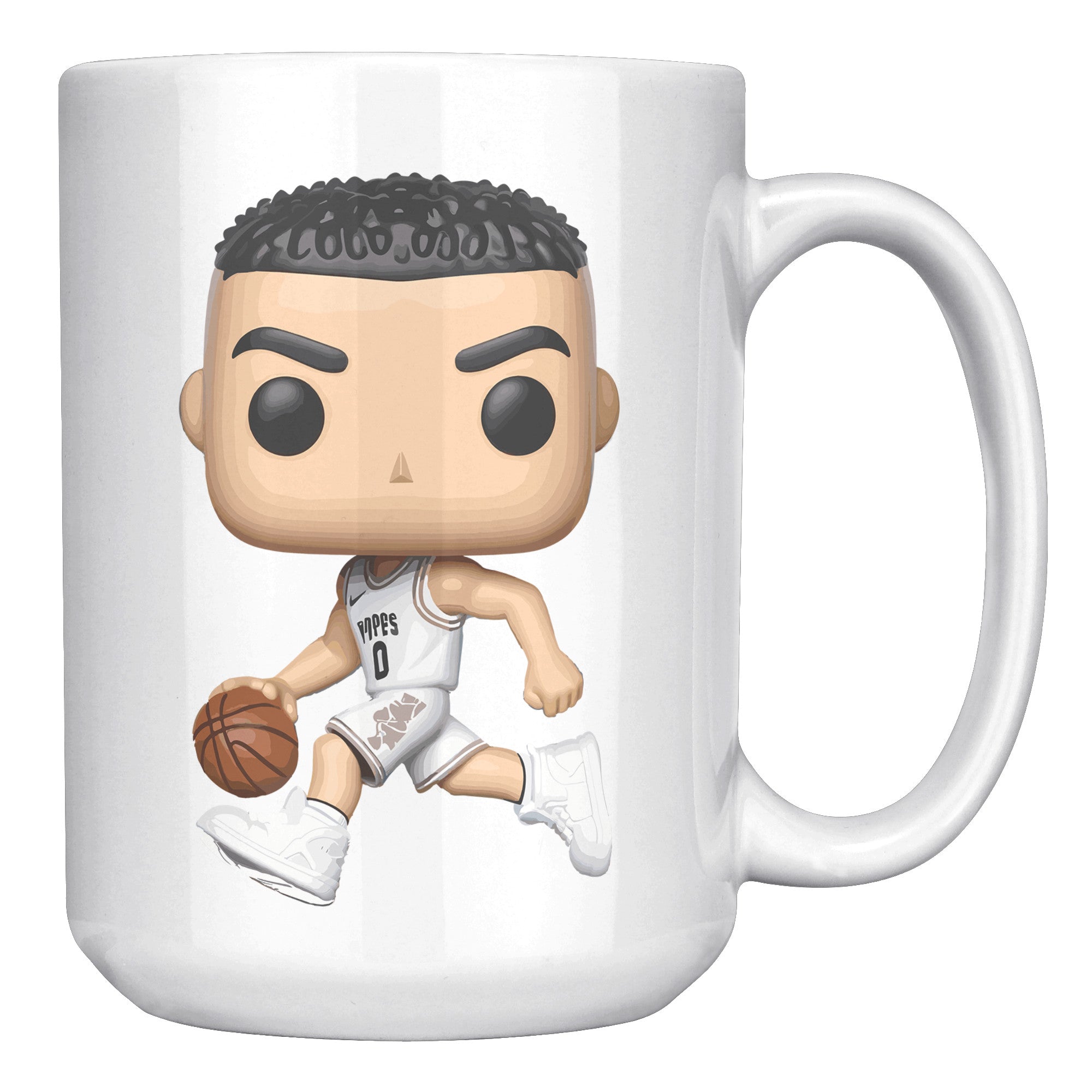 "Slam Dunk Basketball Coffee Mug - Hoops Enthusiast Cup- Perfect Gift for Basketball Players & Fans - Court-Ready Style Coffee Mug" - K1