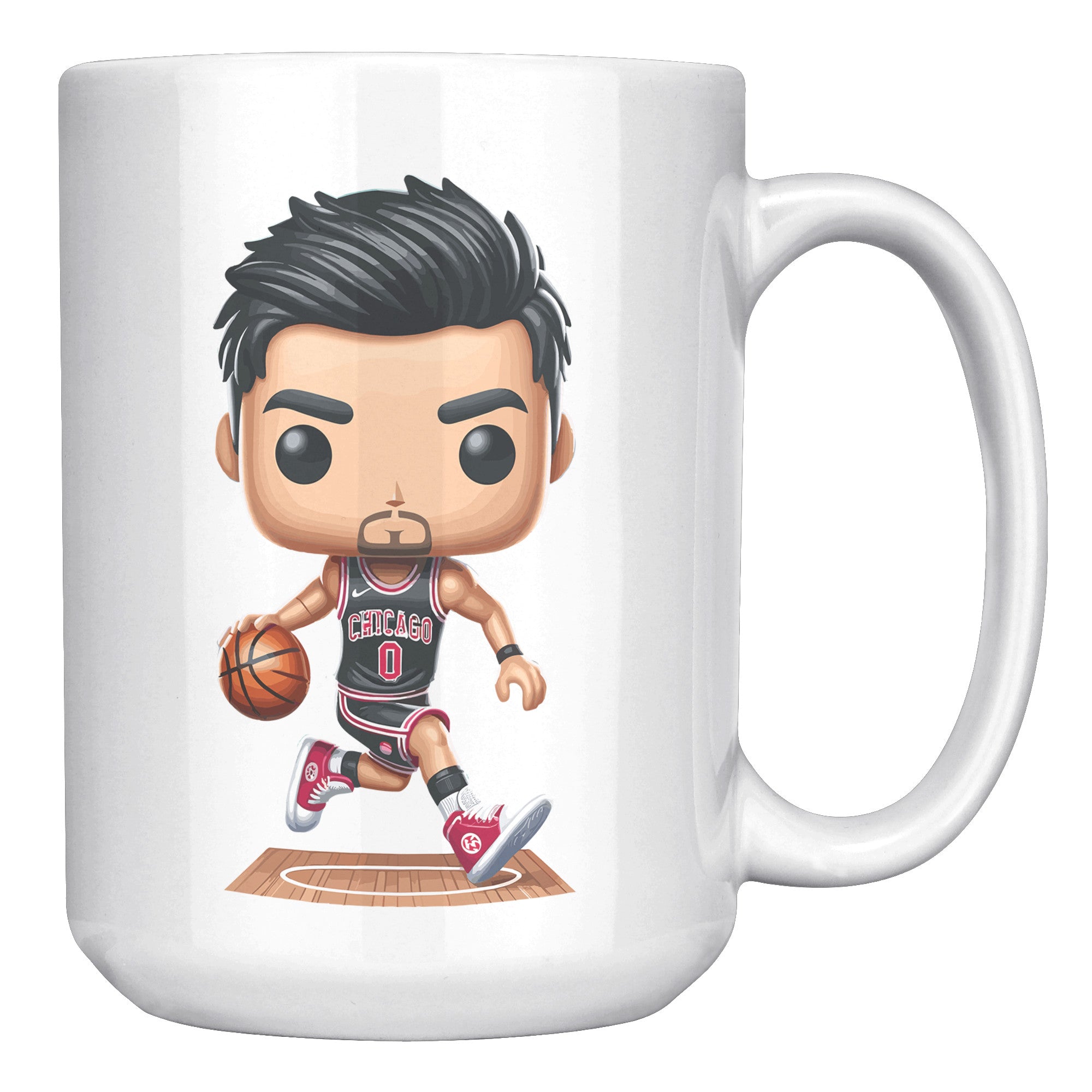 "Slam Dunk Basketball Coffee Mug - Hoops Enthusiast Cup- Perfect Gift for Basketball Players & Fans - Court-Ready Style Coffee Mug" - B1