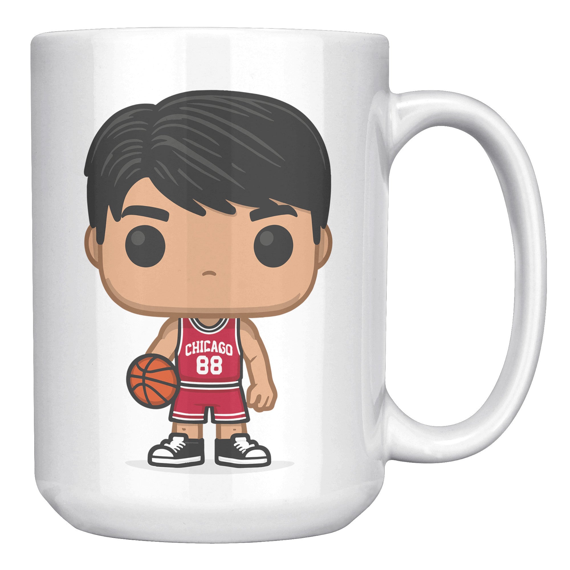 "Slam Dunk Basketball Coffee Mug - Hoops Enthusiast Cup- Perfect Gift for Basketball Players & Fans - Court-Ready Style Coffee Mug" - F1