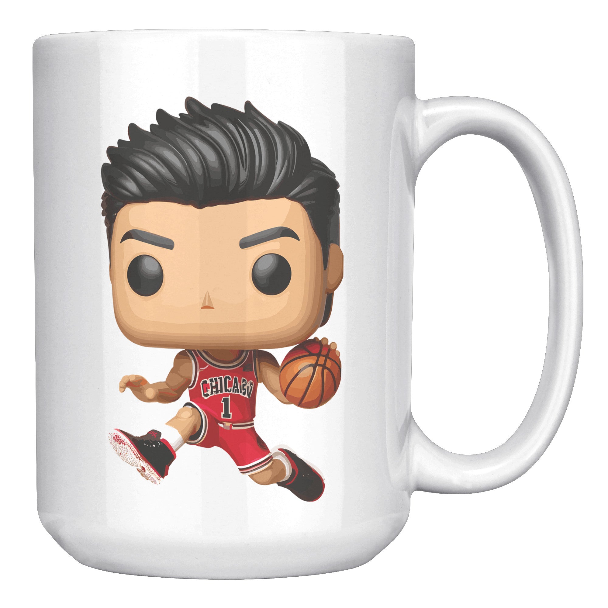 "Slam Dunk Basketball Coffee Mug - Hoops Enthusiast Cup- Perfect Gift for Basketball Players & Fans - Court-Ready Style Coffee Mug" - H1