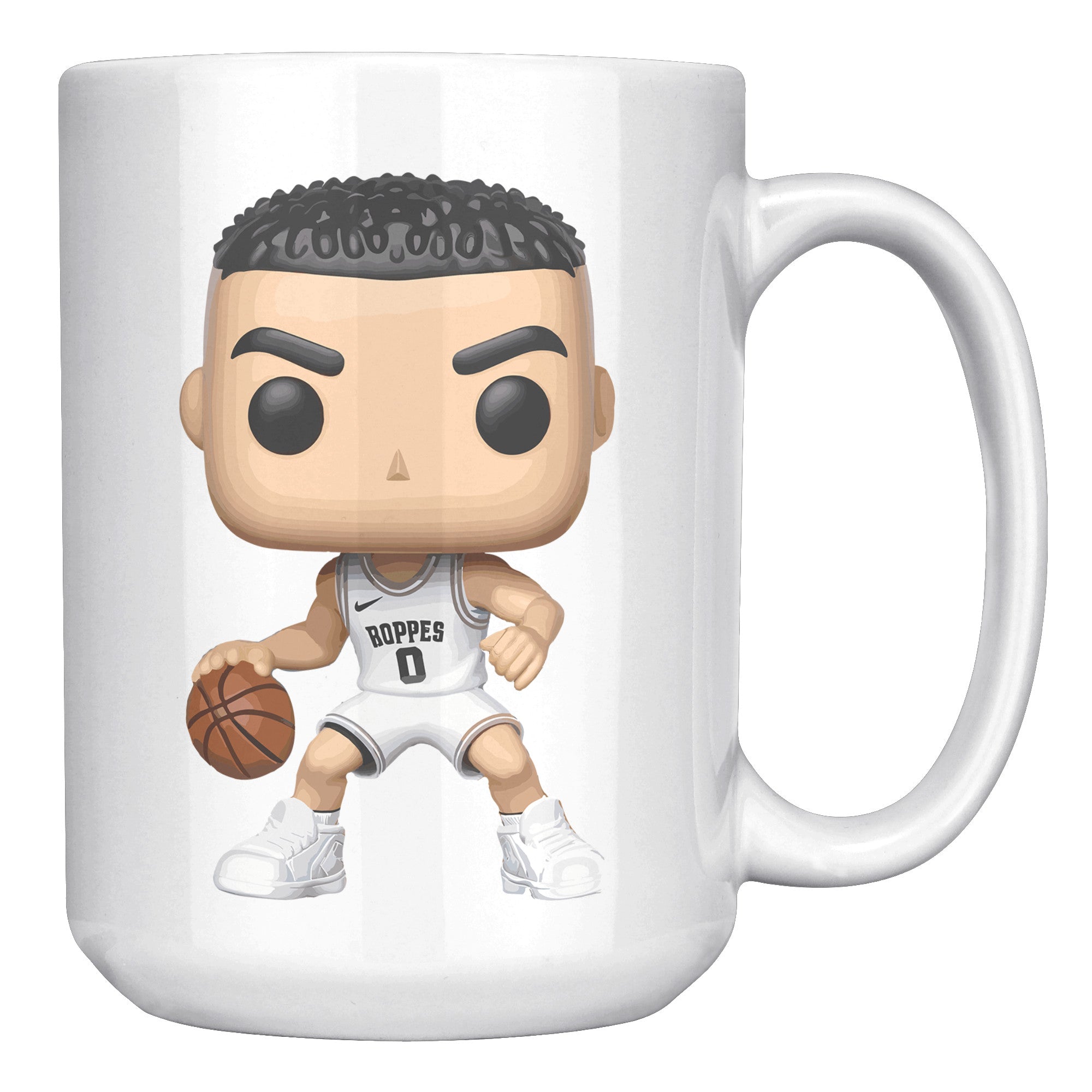 "Slam Dunk Basketball Coffee Mug - Hoops Enthusiast Cup- Perfect Gift for Basketball Players & Fans - Court-Ready Style Coffee Mug" - L1