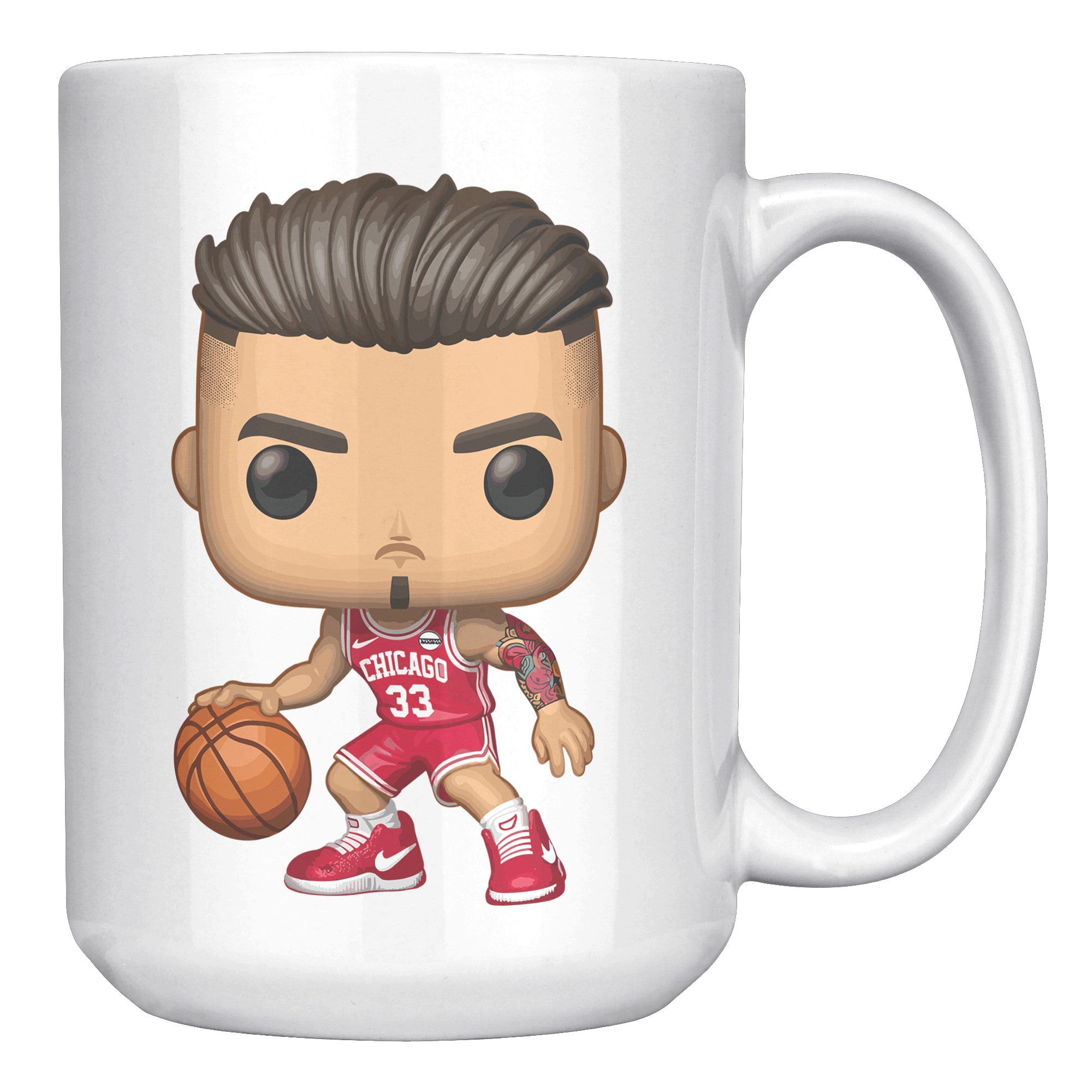 "Slam Dunk Basketball Coffee Mug - Hoops Enthusiast Cup- Perfect Gift for Basketball Players & Fans - Court-Ready Style Coffee Mug" - N1