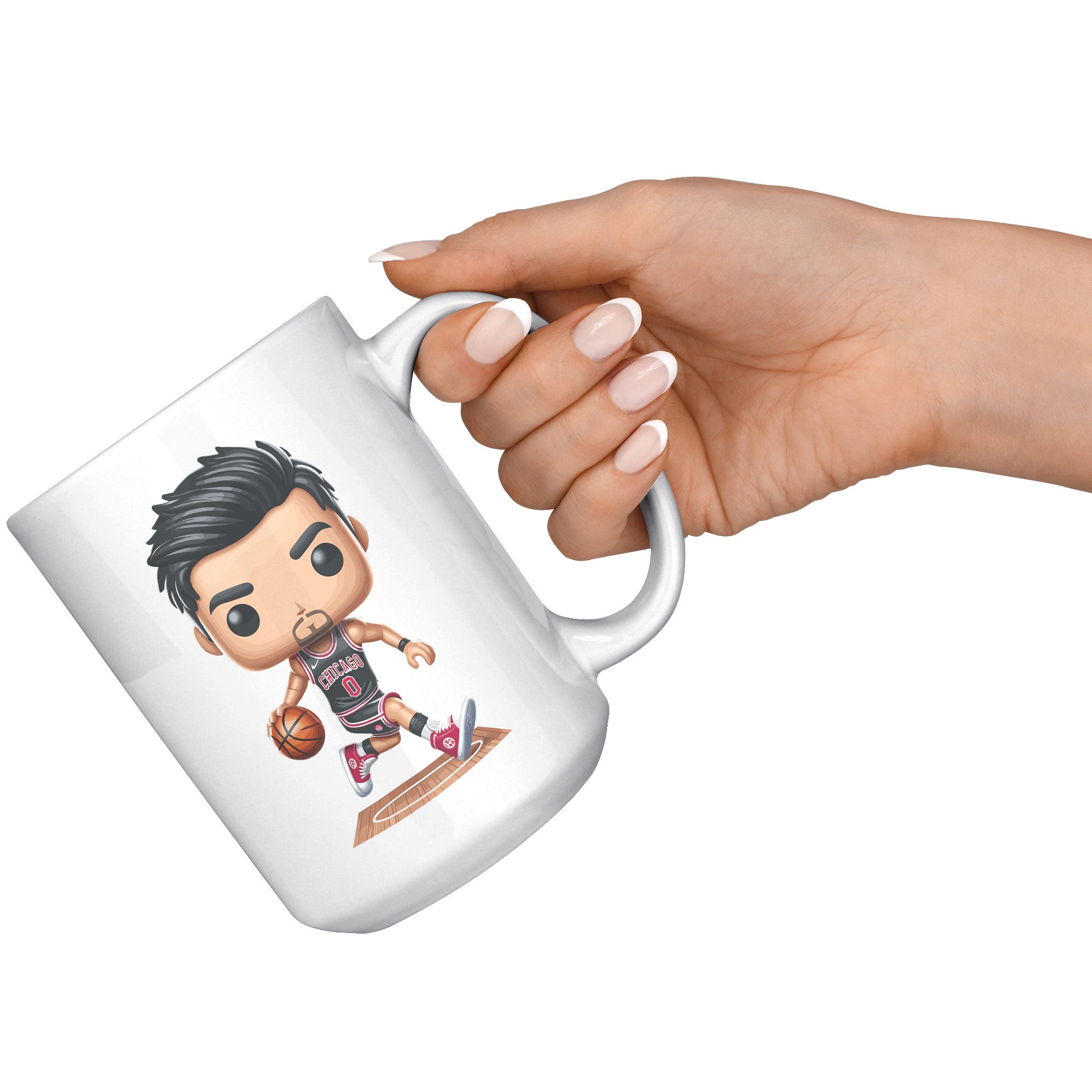 "Slam Dunk Basketball Coffee Mug - Hoops Enthusiast Cup- Perfect Gift for Basketball Players & Fans - Court-Ready Style Coffee Mug" - B1