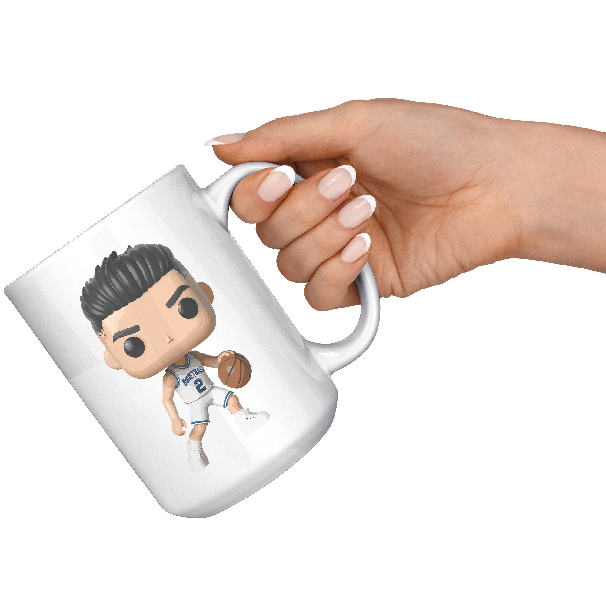 "Slam Dunk Basketball Coffee Mug - Hoops Enthusiast Cup- Perfect Gift for Basketball Players & Fans - Court-Ready Style Coffee Mug" - J1