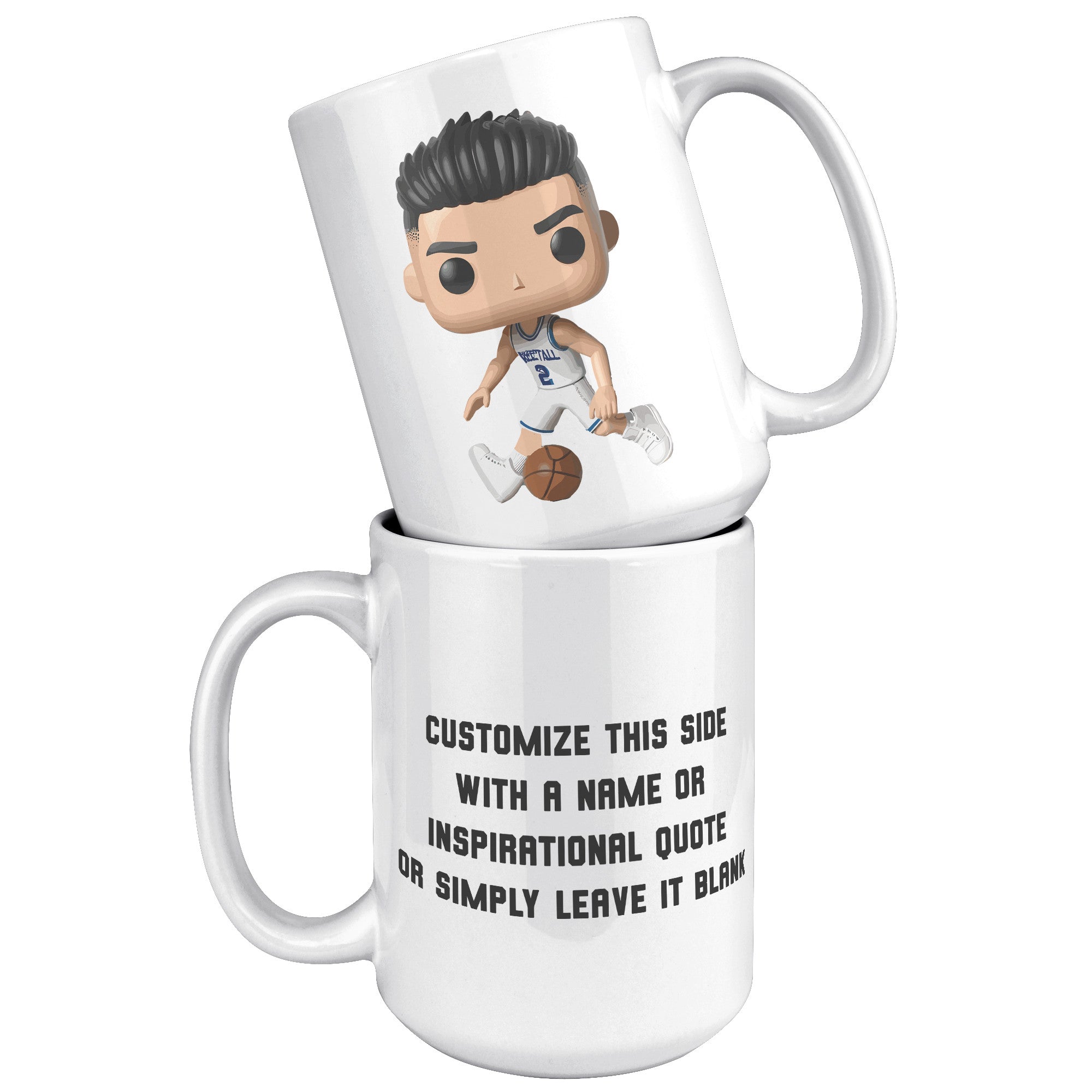 "Slam Dunk Basketball Coffee Mug - Hoops Enthusiast Cup- Perfect Gift for Basketball Players & Fans - Court-Ready Style Coffee Mug" - I1