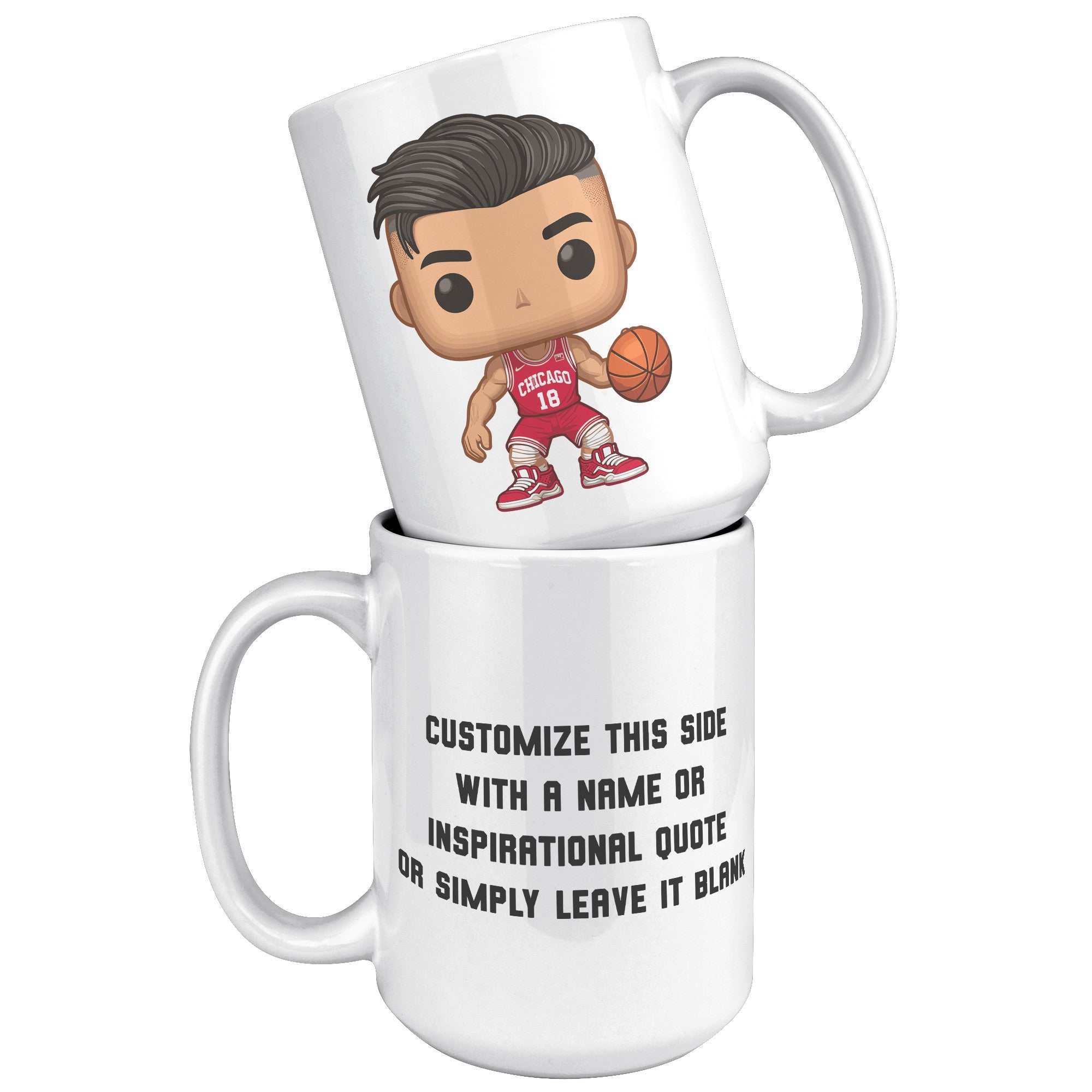 "Slam Dunk Basketball Coffee Mug - Hoops Enthusiast Cup- Perfect Gift for Basketball Players & Fans - Court-Ready Style Coffee Mug" - M1