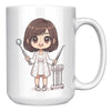 15 oz Custom Cartoon Dentist DDS Coffee Mug - Adorable Dental Cartoon Cup - Fun Gift for Dentists & Dental Students - Smile-Inspiring Morning Brew Holder -EE