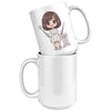 15 oz Custom Cartoon Dentist DDS Coffee Mug - Adorable Dental Cartoon Cup - Fun Gift for Dentists & Dental Students - Smile-Inspiring Morning Brew Holder -EE