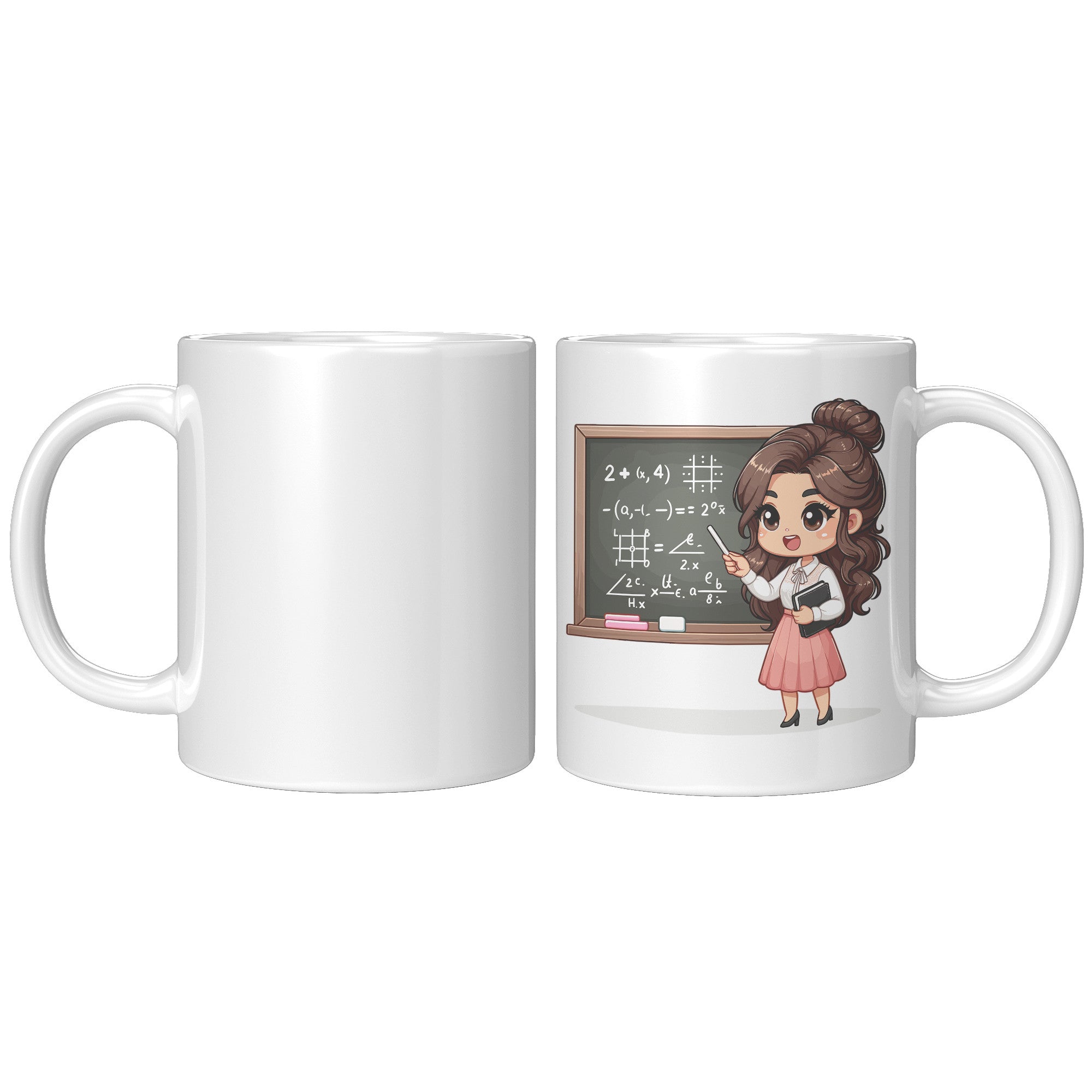 11oz Custom Teacher's Delight Coffee Mug - Cartoon Educator Design - Heartwarming Gift for Teachers - Perfect for Daily Inspiration!