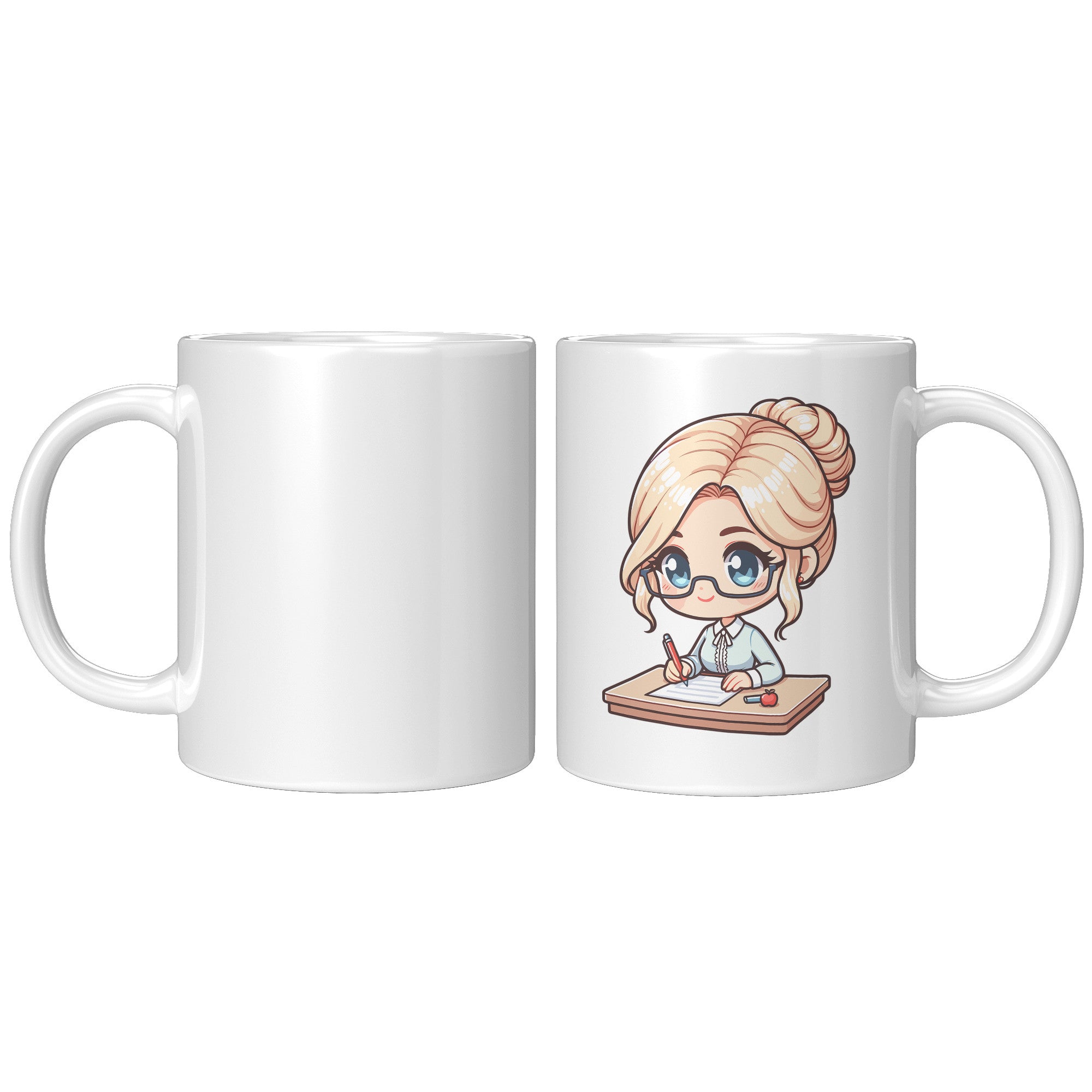 11oz Custom Teacher's Delight Coffee Mug - Cartoon Educator Design - Heartwarming Gift for Teachers - Perfect for Daily Inspiration!