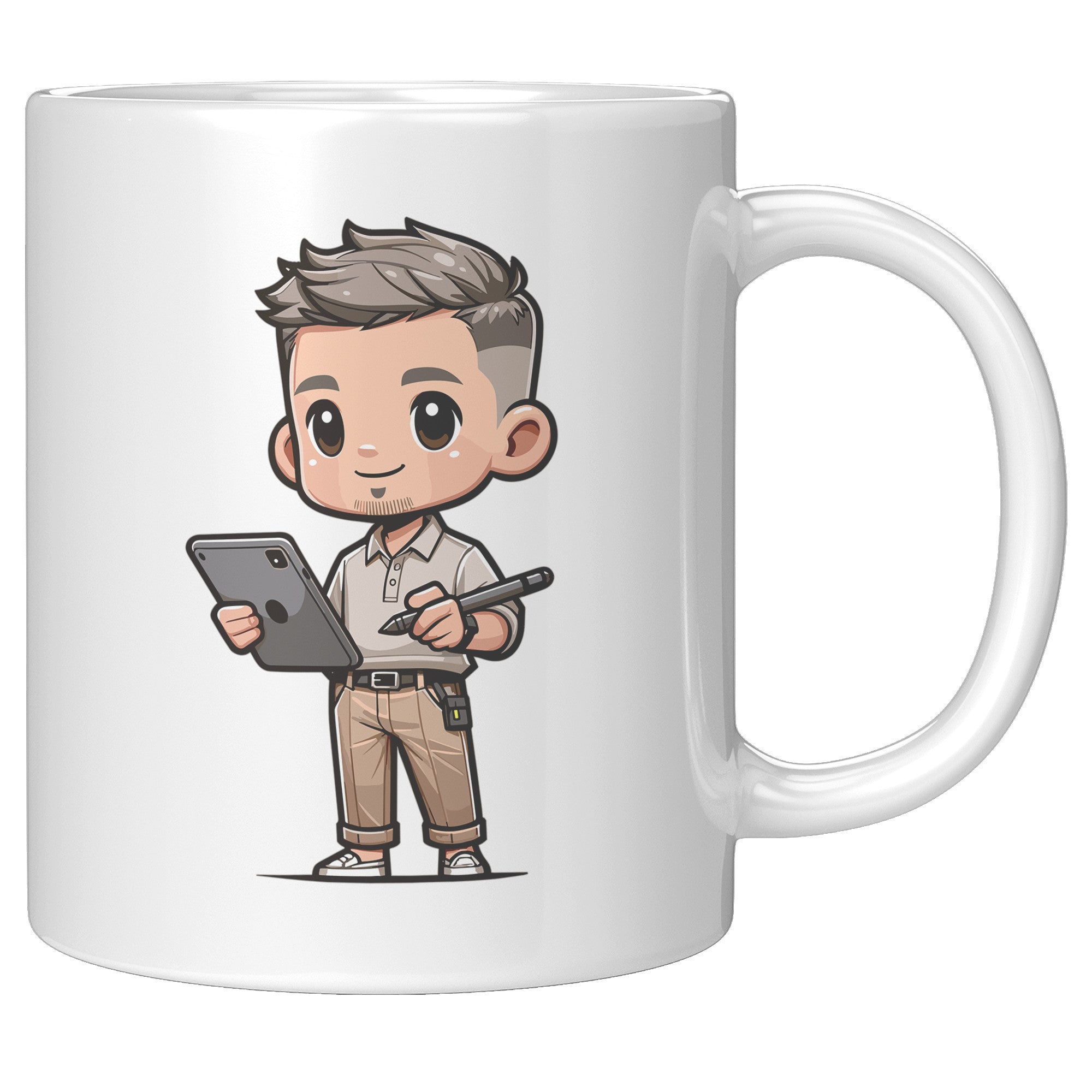 11oz Custom Teacher's Delight Coffee Mug - Cartoon Educator Design - Heartwarming Gift for Teachers - Perfect for Daily Inspiration!