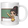 11oz Custom Teacher's Delight Coffee Mug - Cartoon Educator Design - Heartwarming Gift for Teachers - Perfect for Daily Inspiration!