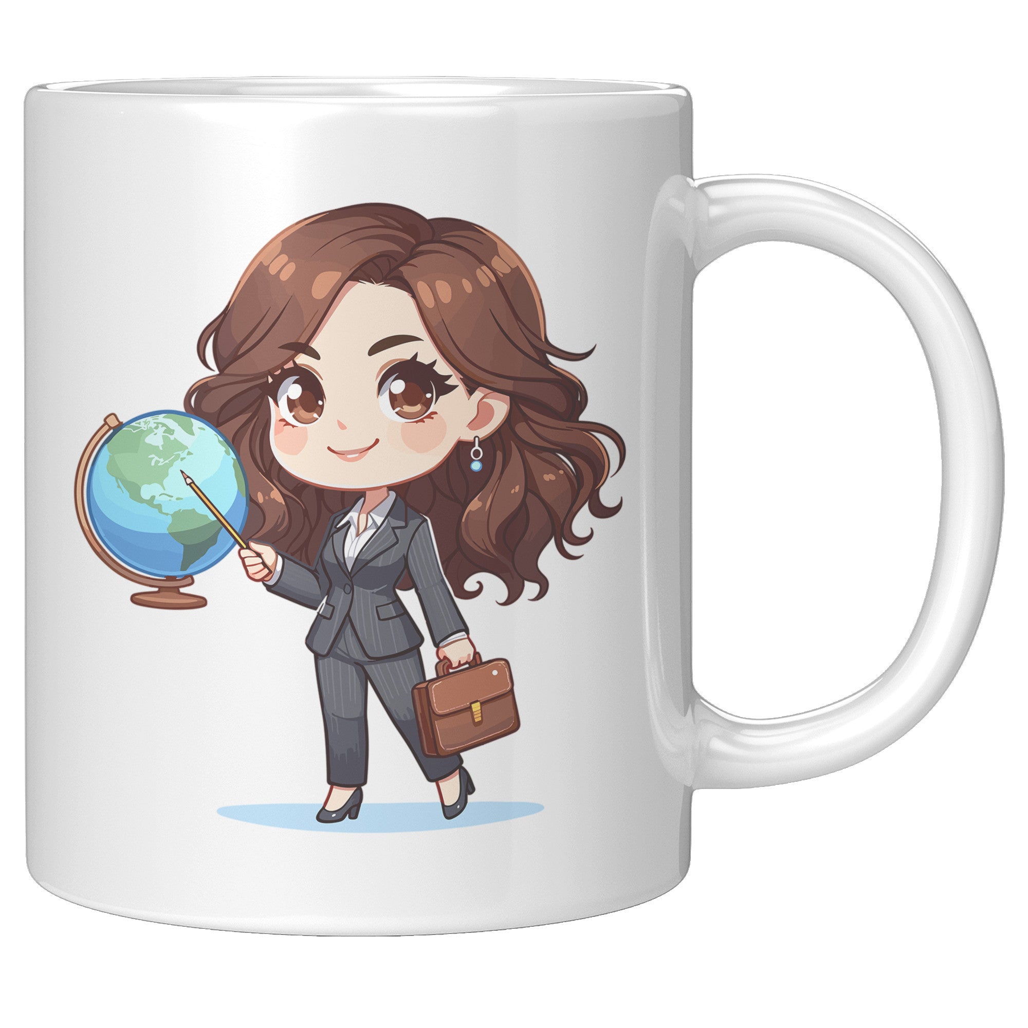 11oz Custom Teacher's Delight Coffee Mug - Cartoon Educator Design - Heartwarming Gift for Teachers - Perfect for Daily Inspiration!