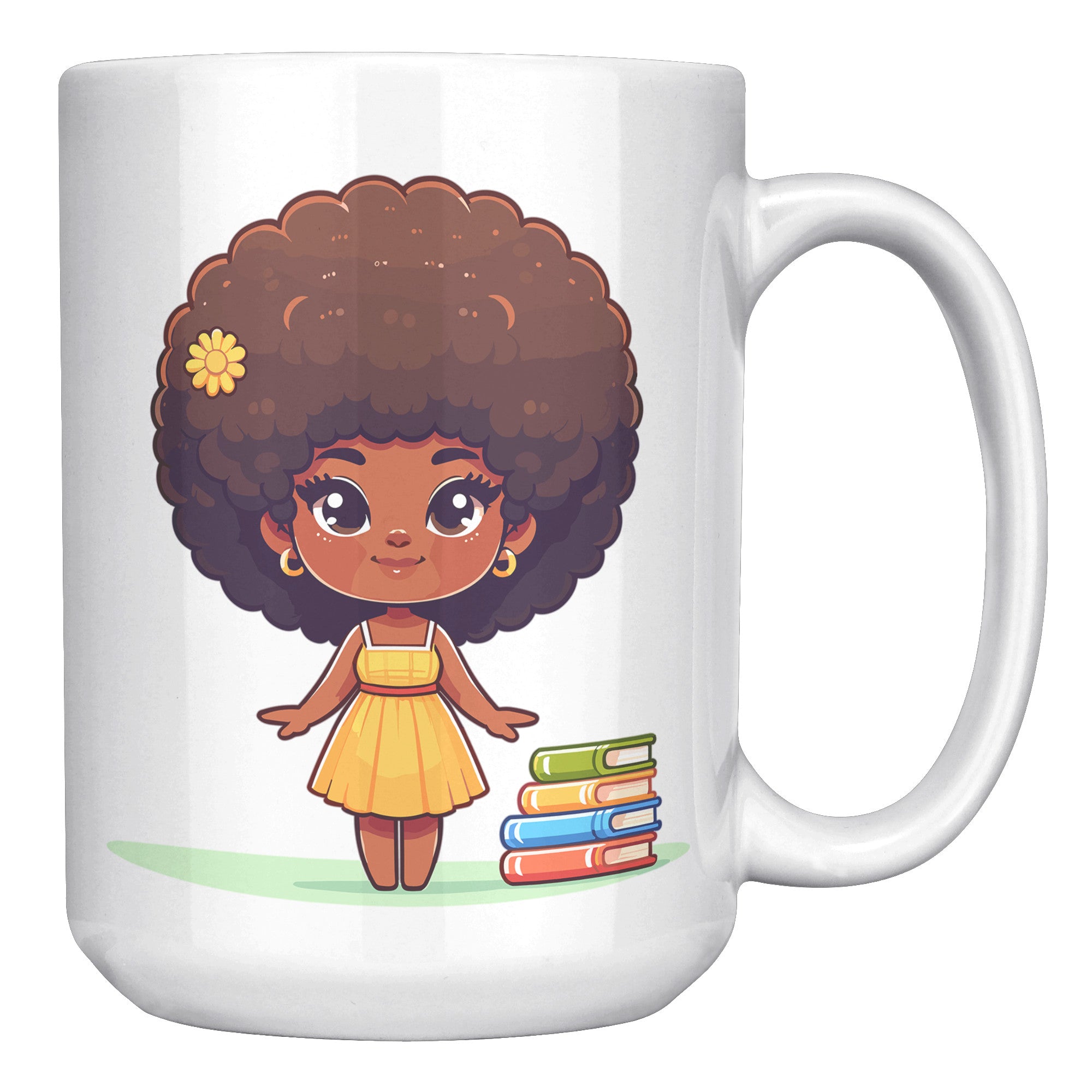 15 oz Custom Teacher's Delight Coffee Mug - Cartoon Educator Design - Heartwarming Gift for Teachers - Perfect for Daily Inspiration!