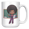 15 oz Custom Teacher's Delight Coffee Mug - Cartoon Educator Design - Heartwarming Gift for Teachers - Perfect for Daily Inspiration!