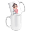 15 oz Custom RN Nurse Gift Coffee Mug - Cute Cartoon Nurse Design - Perfect for Nurse's Day, Birthdays, Graduations - Durable & Fun Mug for Everyday Heroes
